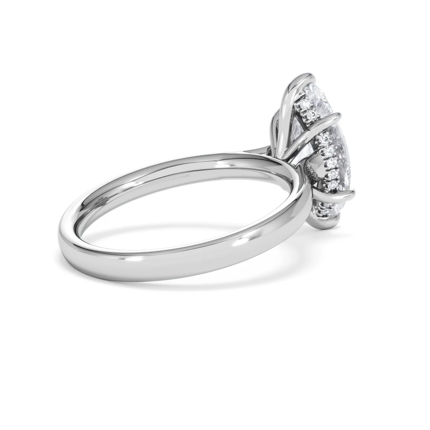 Amora Marquise 2.09ct Hidden Halo Lab Diamond Engagement Ring F/VS Set in 18K White Gold - Image 36