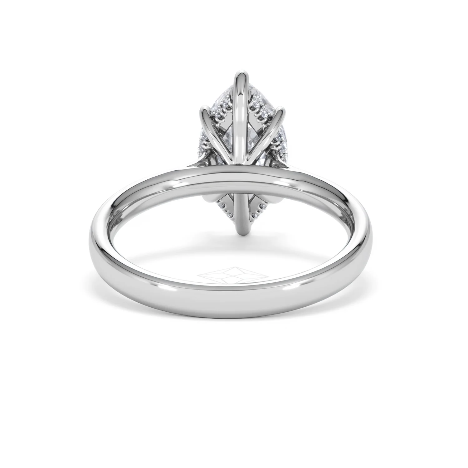 Amora Marquise 2.09ct Hidden Halo Lab Diamond Engagement Ring F/VS Set in 18K White Gold - Image 47