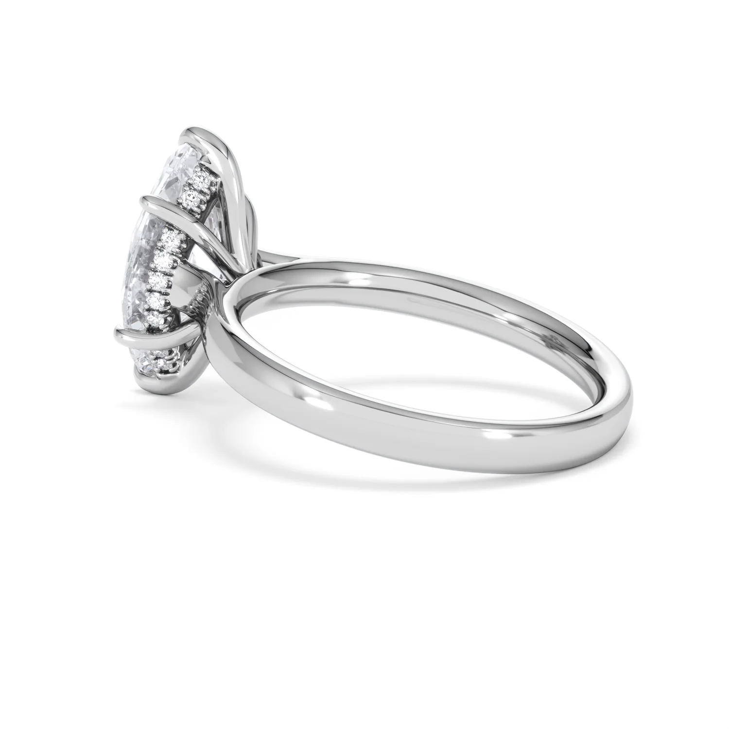Amora Marquise 2.09ct Hidden Halo Lab Diamond Engagement Ring F/VS Set in 18K White Gold - Image 61