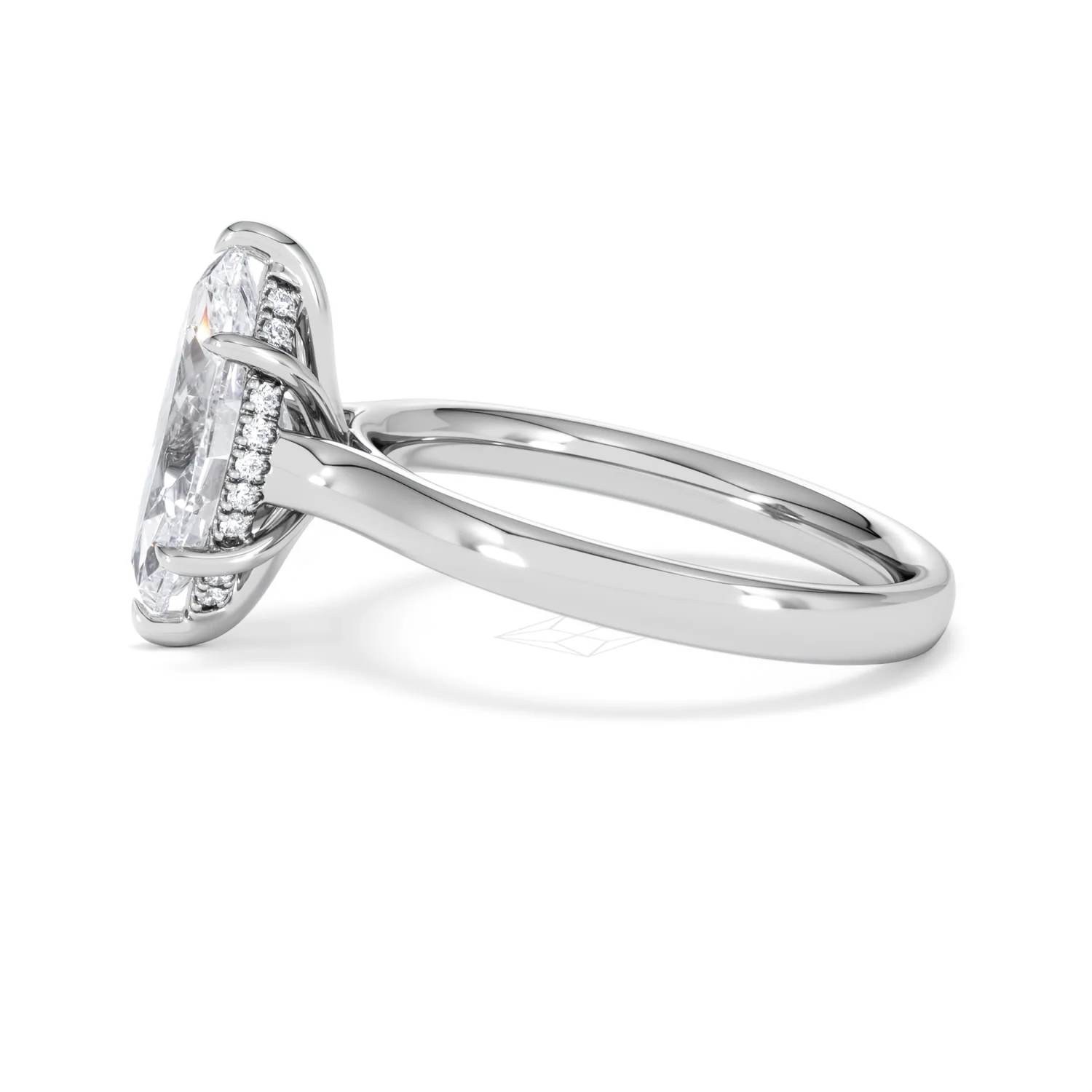 Amora Marquise 2.09ct Hidden Halo Lab Diamond Engagement Ring F/VS Set in 18K White Gold - Image 69
