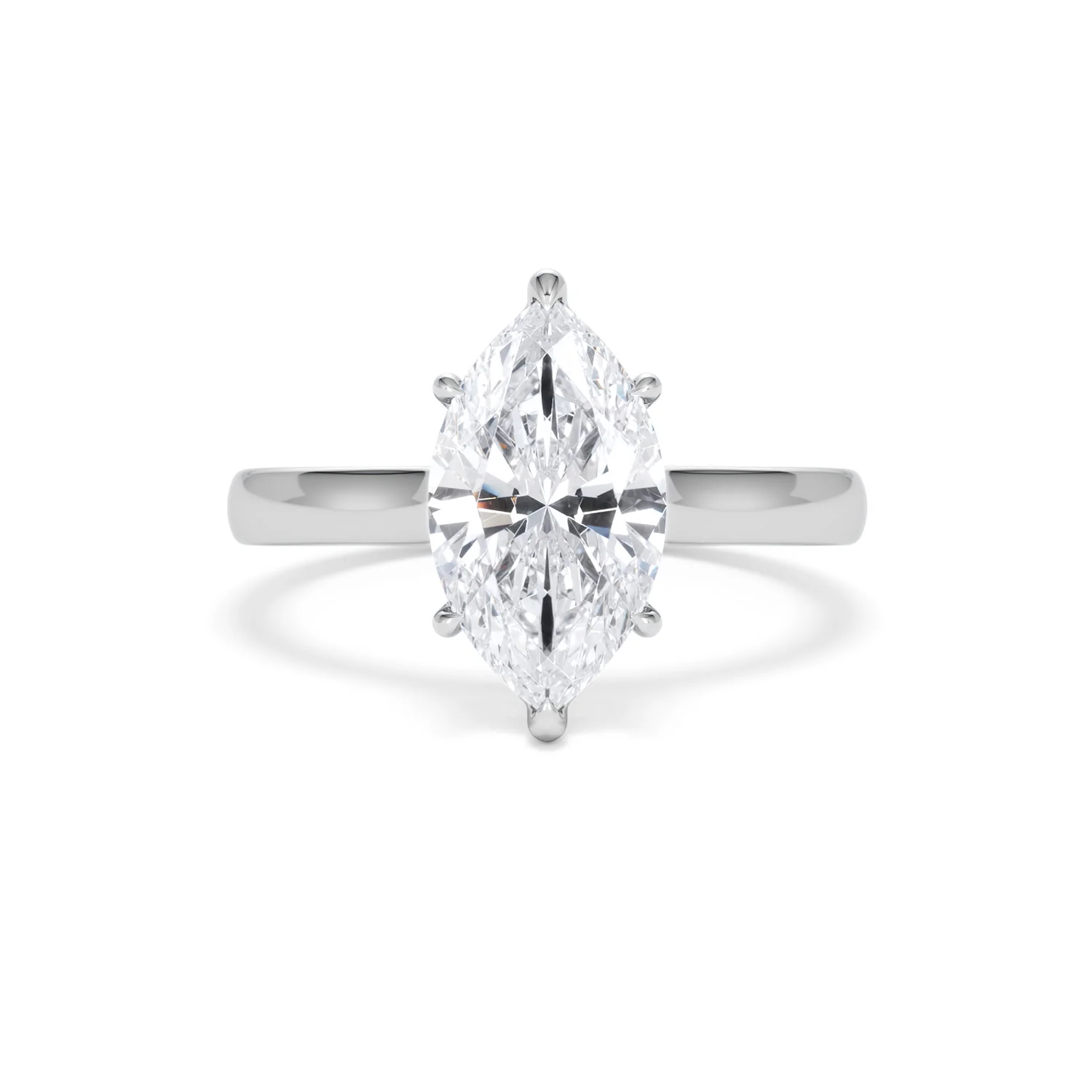Amora Marquise 2.09ct Hidden Halo Lab Diamond Engagement Ring F/VS Set in 18K White Gold - Image 8