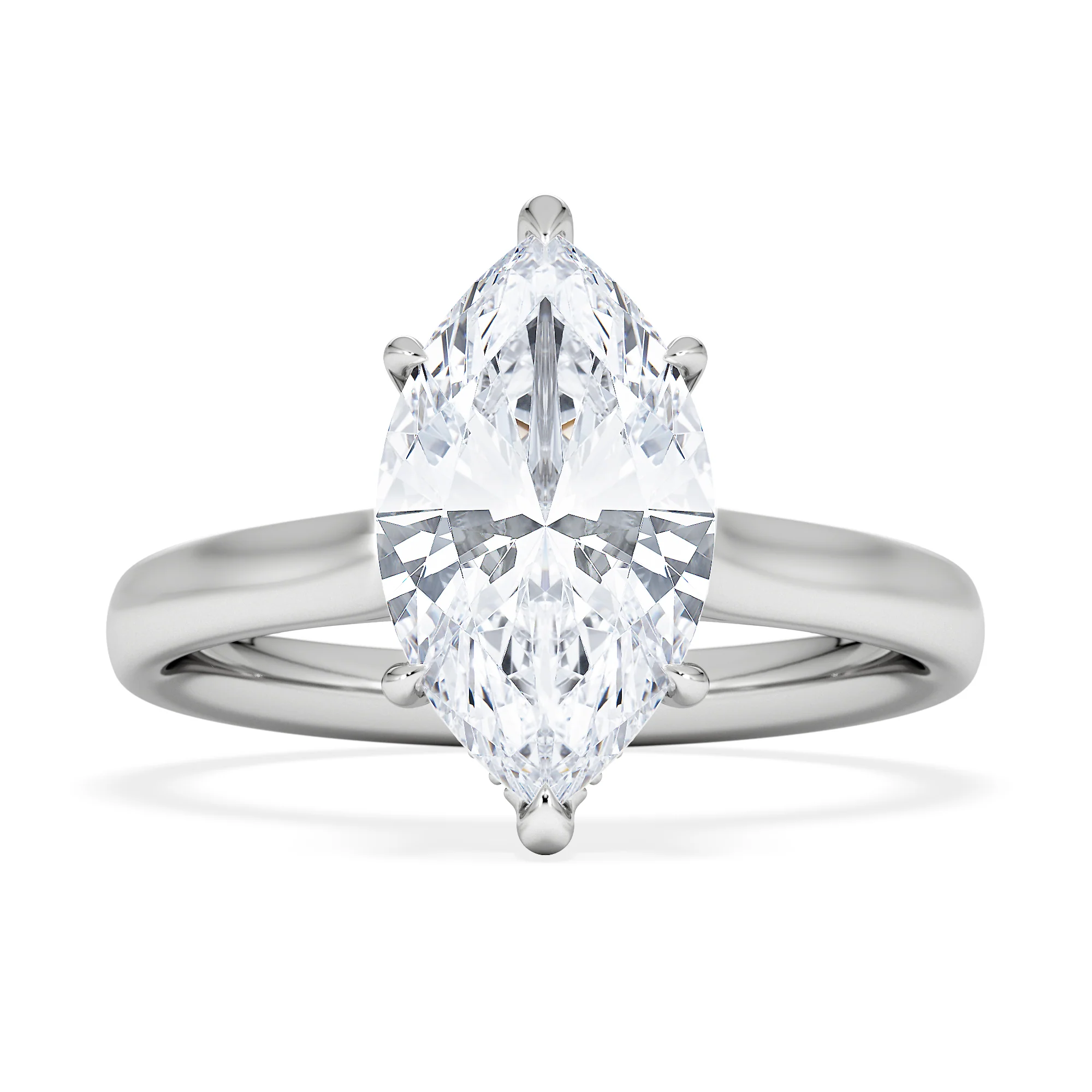Amora Marquise 2.09ct Hidden Halo Lab Diamond Engagement Ring F/VS Set in Platinum - Image 6