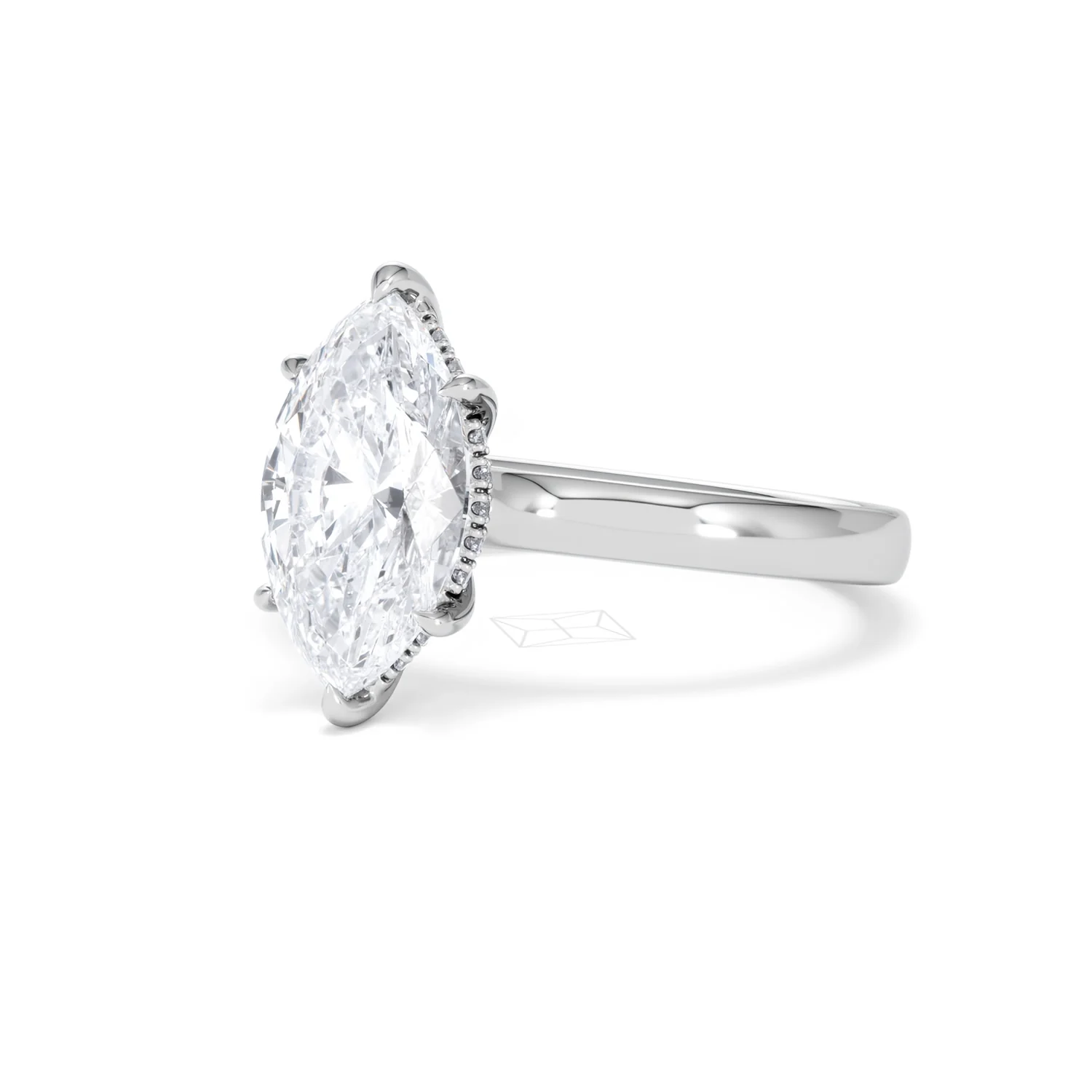 Amora Marquise 2.09ct Hidden Halo Lab Diamond Engagement Ring F/VS Set in Platinum - Image 81