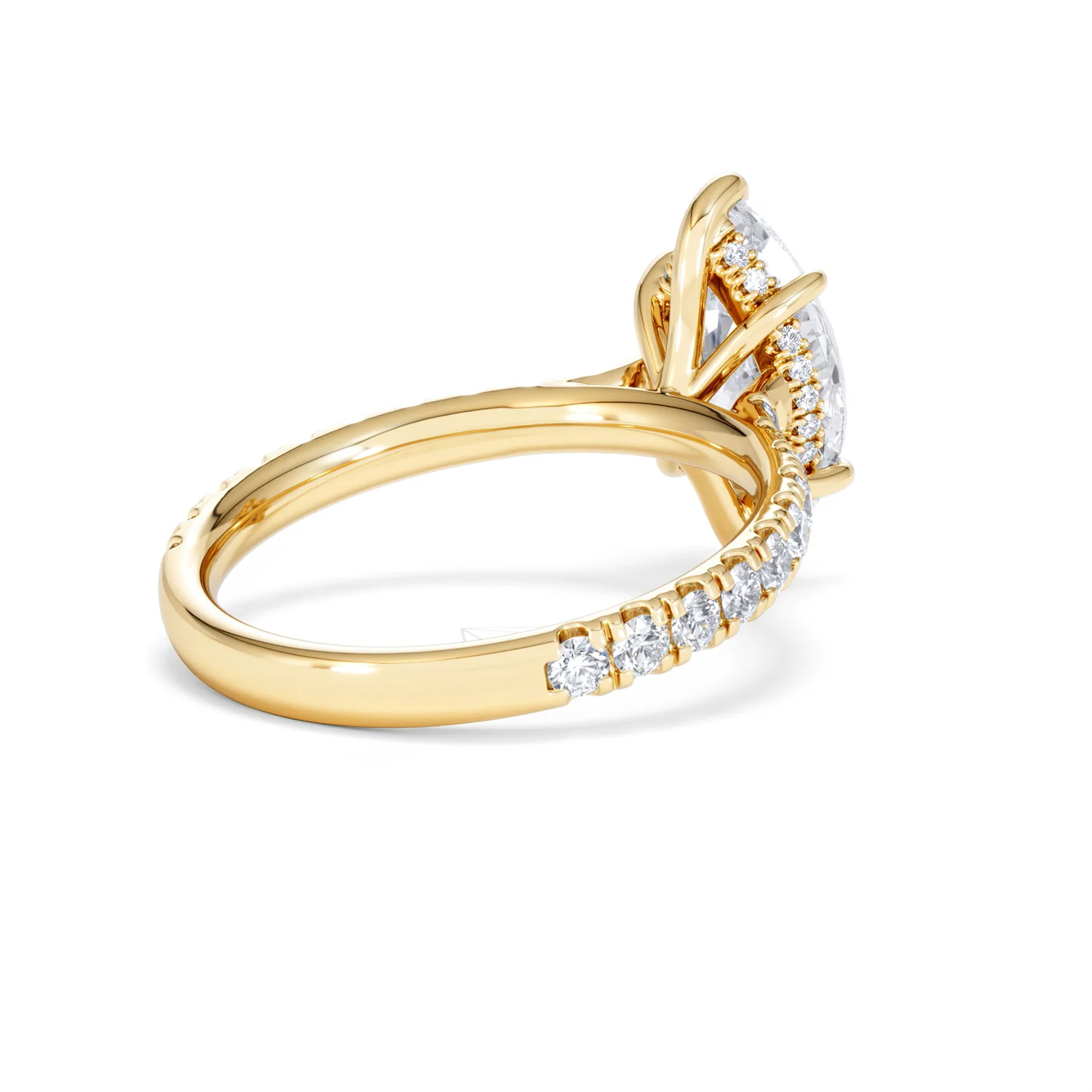 Amora Marquise 2.55ct Hidden Halo Lab Diamond Engagement Ring With Side Stones Set in 18K Gold - Image 39