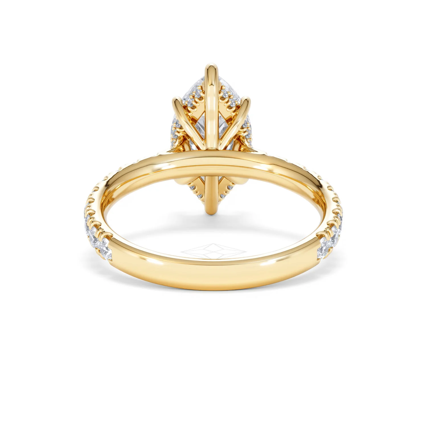 Amora Marquise 2.55ct Hidden Halo Lab Diamond Engagement Ring With Side Stones Set in 18K Gold - Image 48
