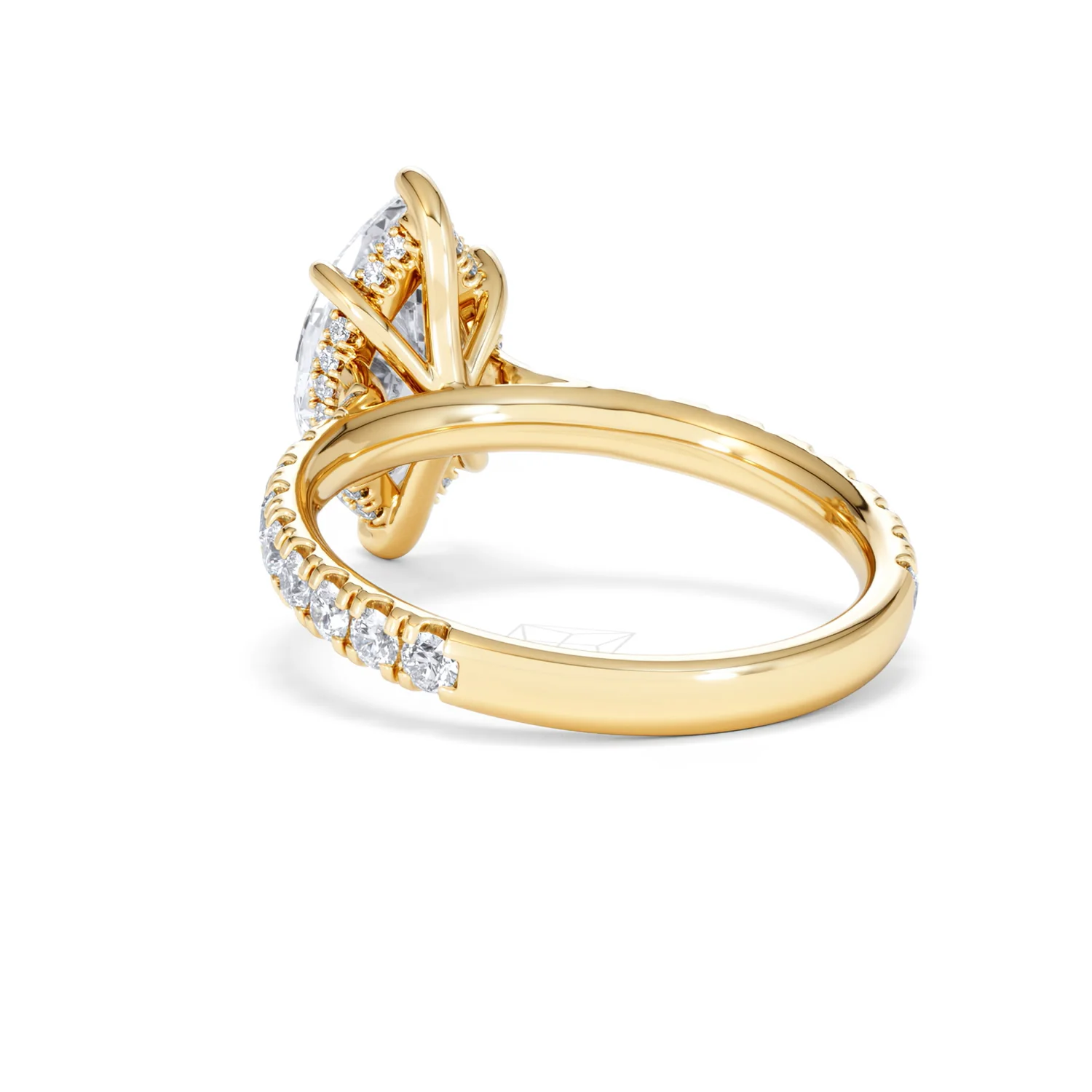 Amora Marquise 2.55ct Hidden Halo Lab Diamond Engagement Ring With Side Stones Set in 18K Gold - Image 54