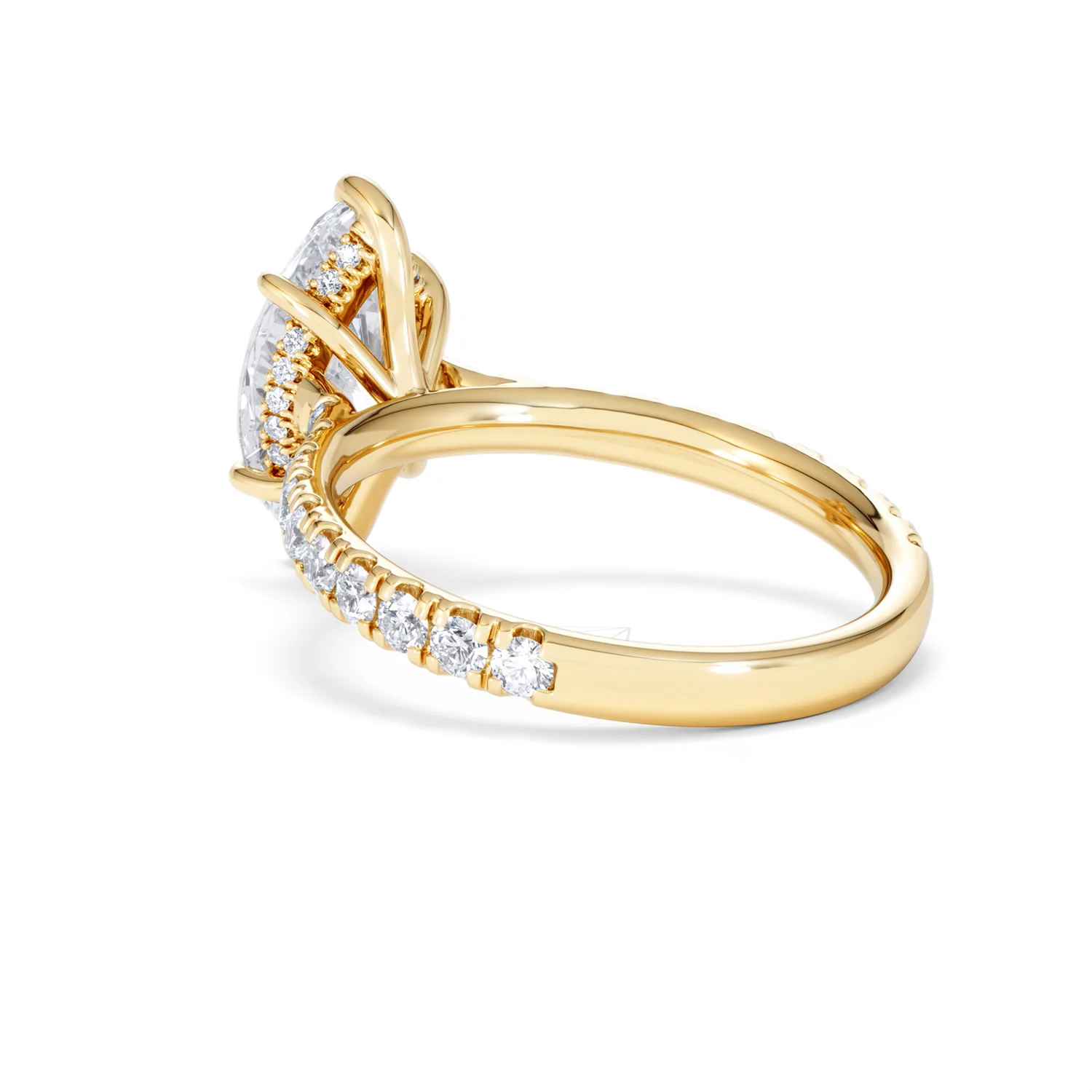 Amora Marquise 2.55ct Hidden Halo Lab Diamond Engagement Ring With Side Stones Set in 18K Gold - Image 57