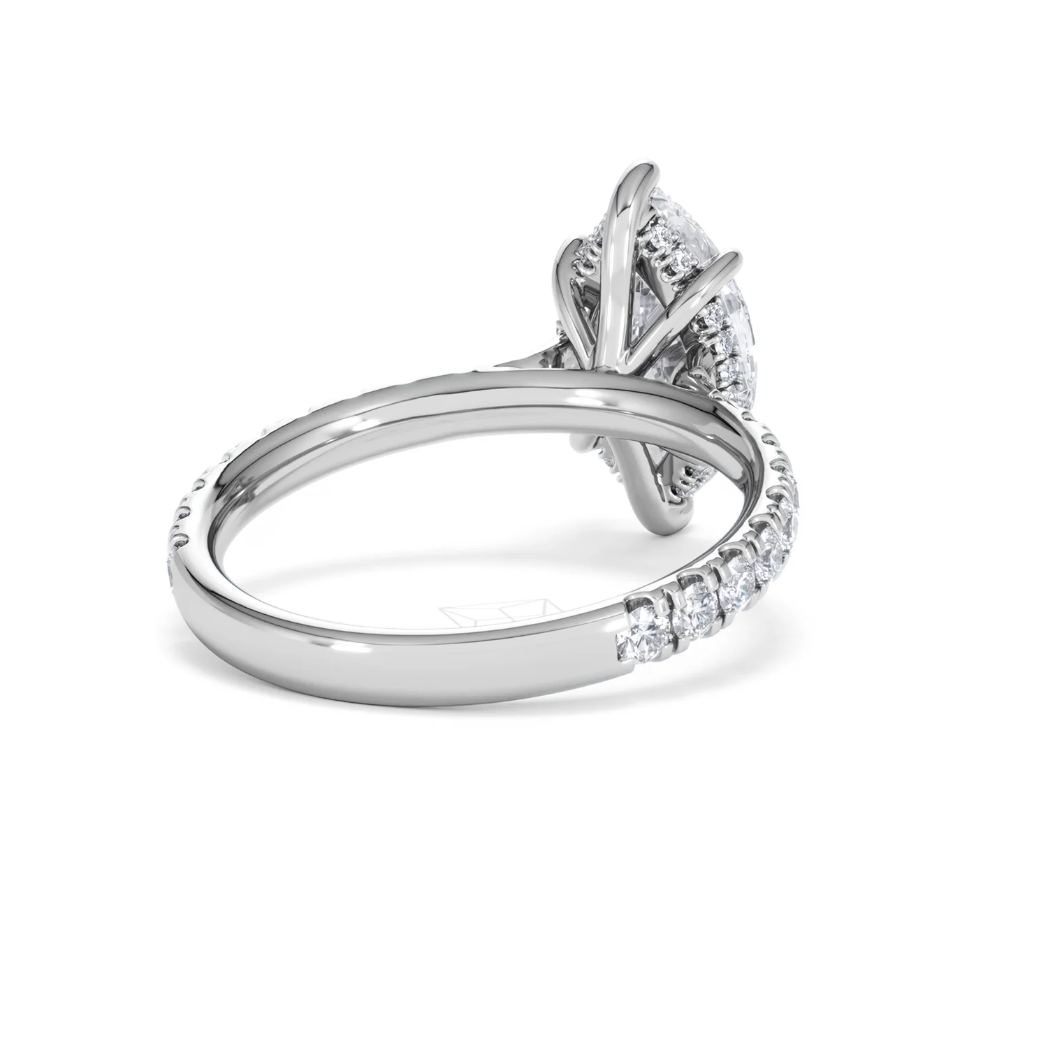Amora Marquise 2.55ct Hidden Halo Lab Diamond Engagement Ring With Side Stones Set in 18K White Gold - Image 42