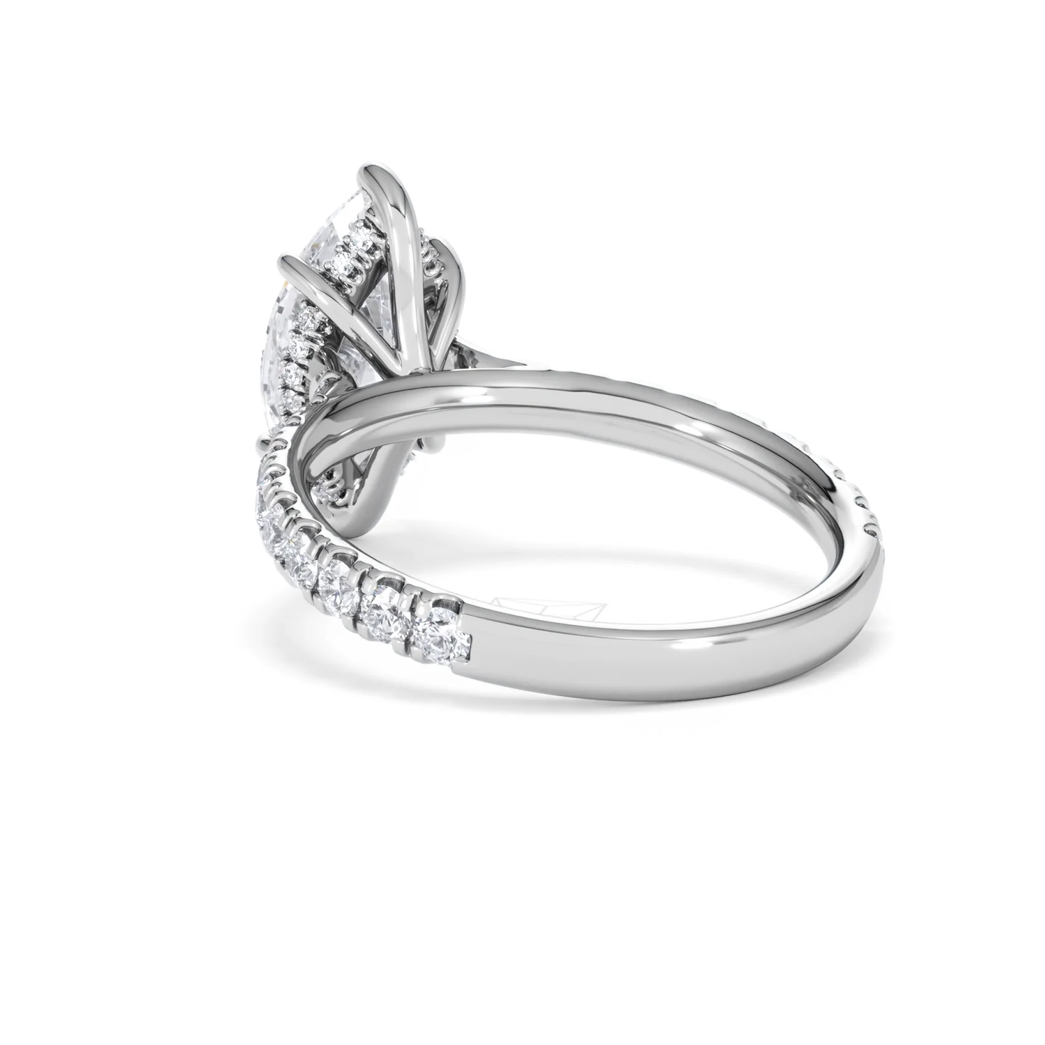 Amora Marquise 2.55ct Hidden Halo Lab Diamond Engagement Ring With Side Stones Set in 18K White Gold - Image 55