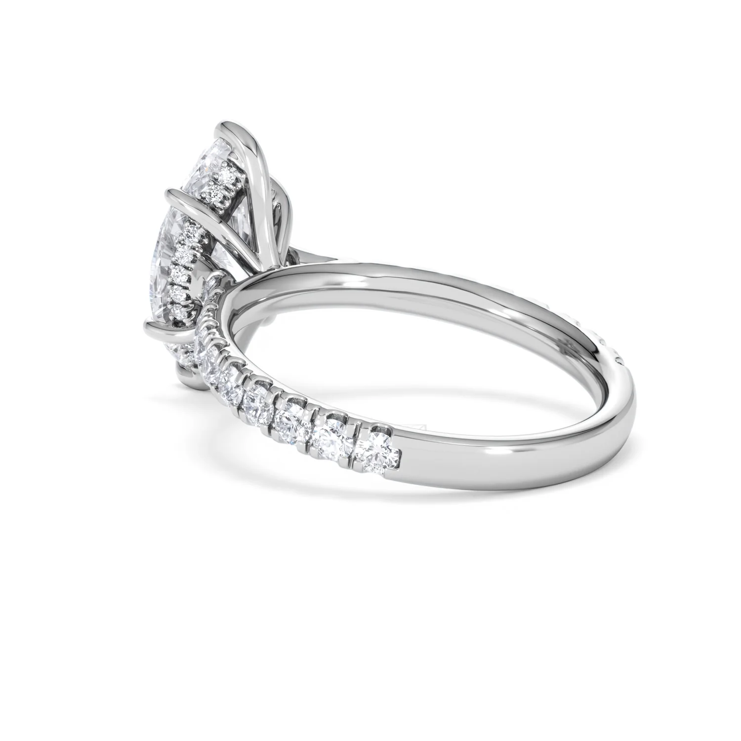 Amora Marquise 2.55ct Hidden Halo Lab Diamond Engagement Ring With Side Stones Set in 18K White Gold - Image 58