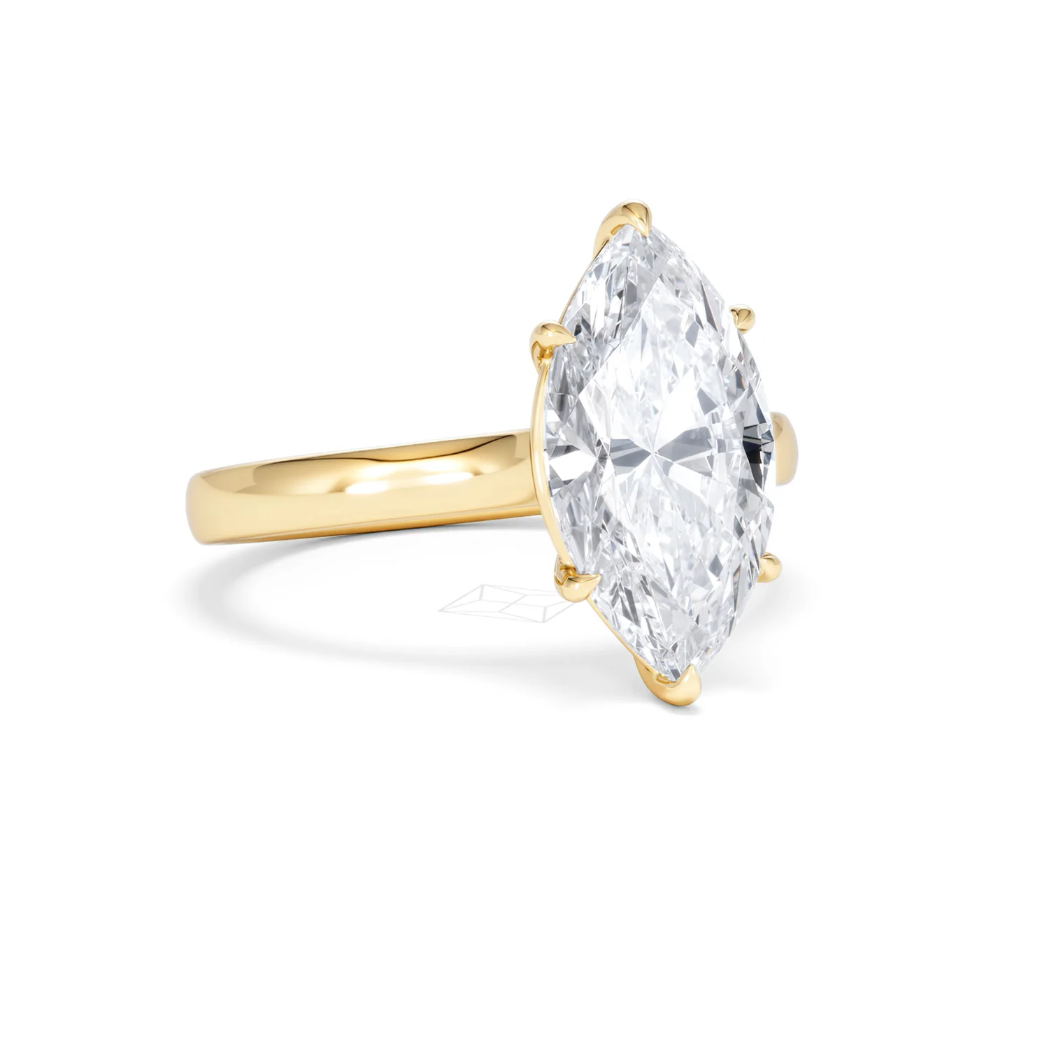 Amora Marquise 3.00ct Lab Diamond Engagement Ring G/VS Set in 18K Gold - Image 17