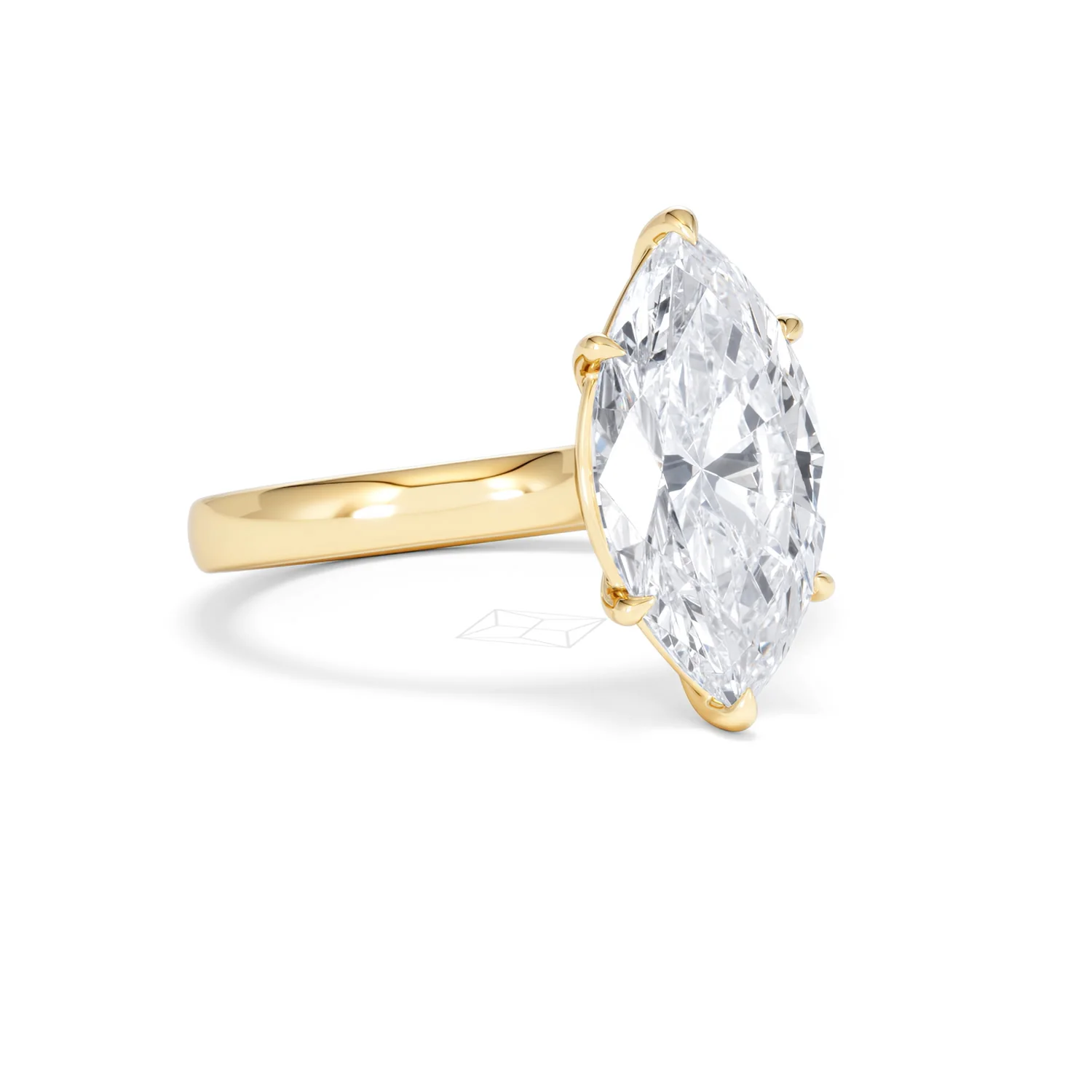 Amora Marquise 3.00ct Lab Diamond Engagement Ring G/VS Set in 18K Gold - Image 18