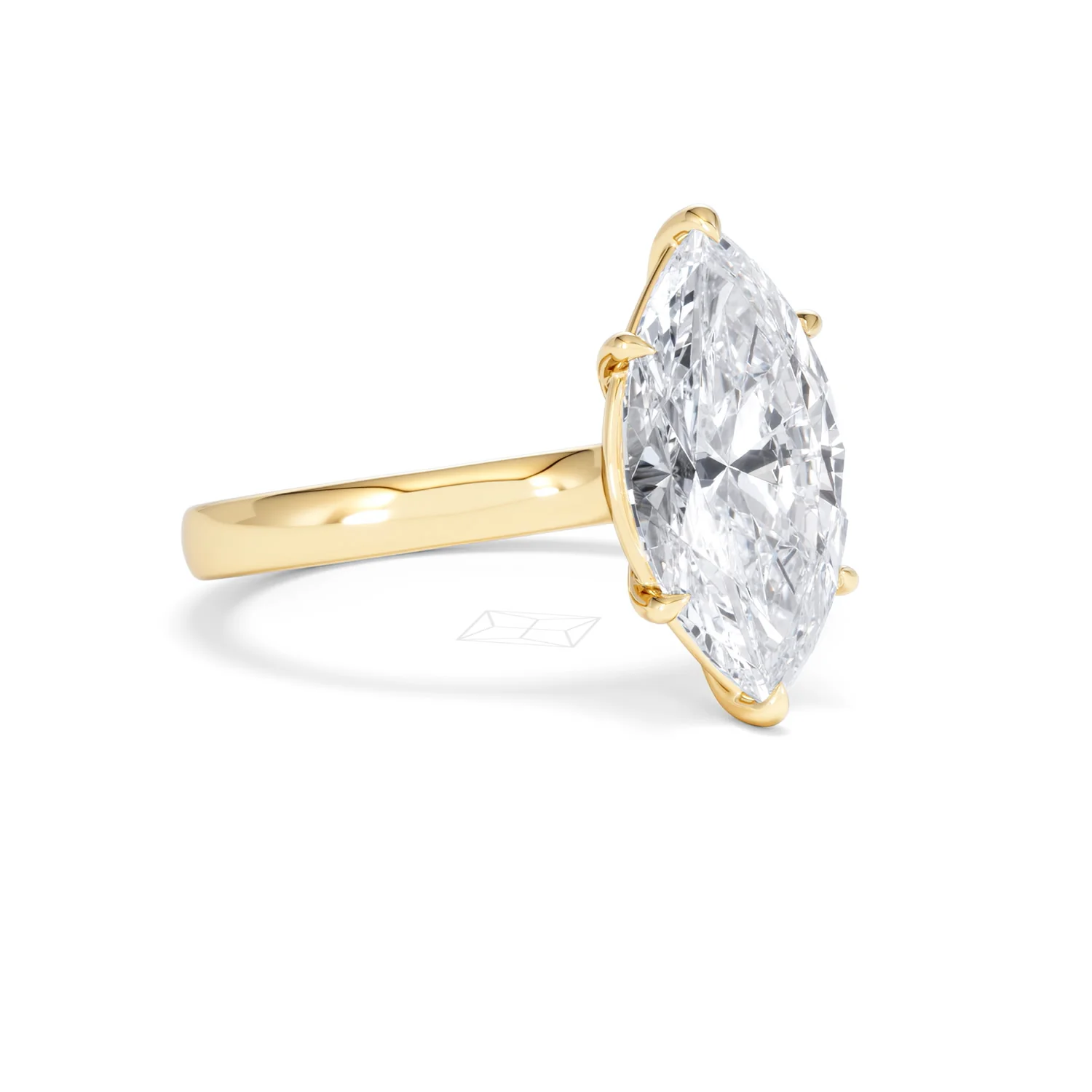 Amora Marquise 3.00ct Lab Diamond Engagement Ring G/VS Set in 18K Gold - Image 19
