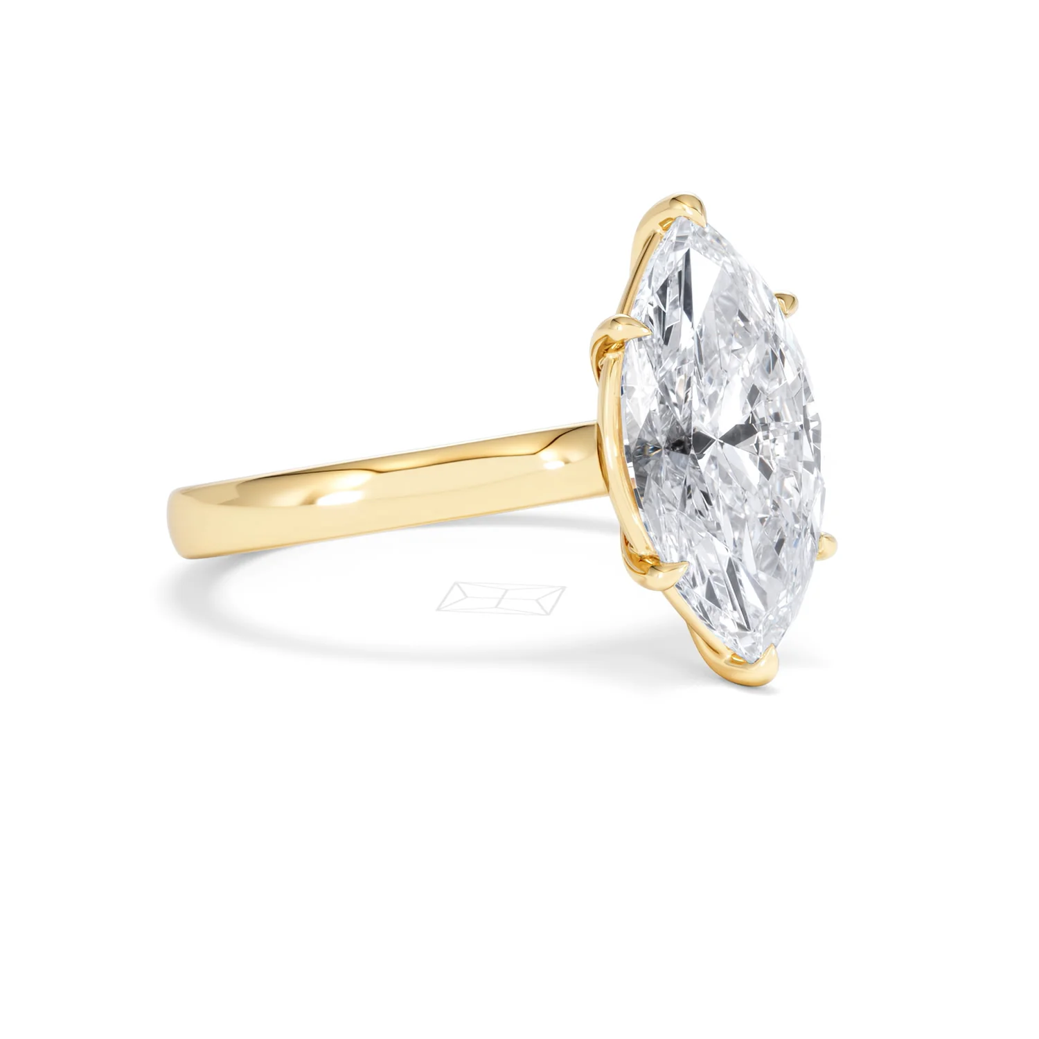 Amora Marquise 3.00ct Lab Diamond Engagement Ring G/VS Set in 18K Gold - Image 20