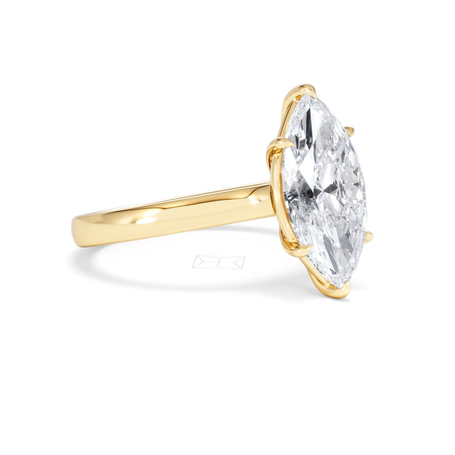 Amora Marquise 3.00ct Lab Diamond Engagement Ring G/VS Set in 18K Gold - Image 21