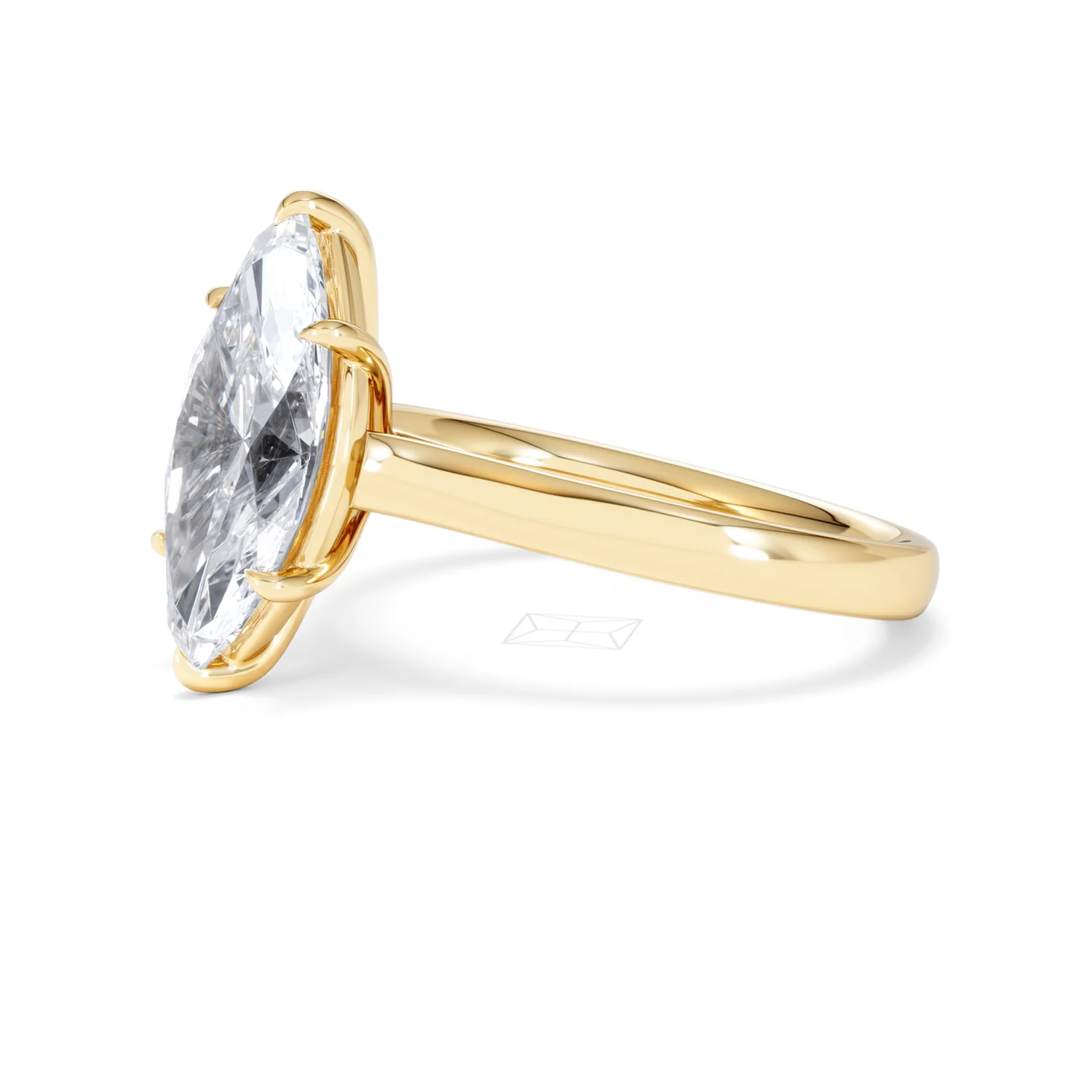 Amora Marquise 3.00ct Lab Diamond Engagement Ring G/VS Set in 18K Gold - Image 79