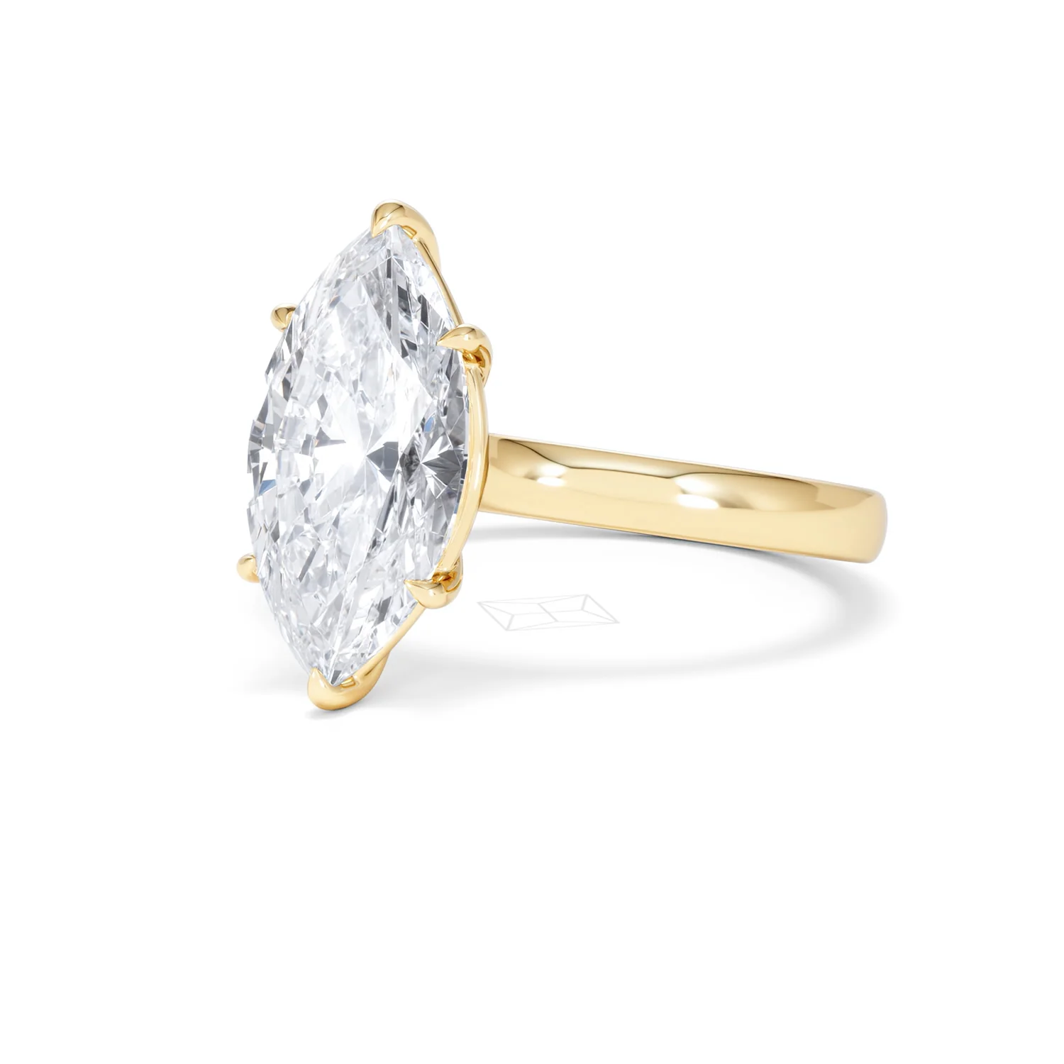 Amora Marquise 3.00ct Lab Diamond Engagement Ring G/VS Set in 18K Gold - Image 85