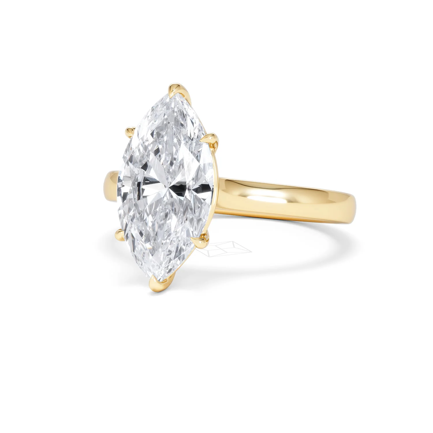 Amora Marquise 3.00ct Lab Diamond Engagement Ring G/VS Set in 18K Gold - Image 87