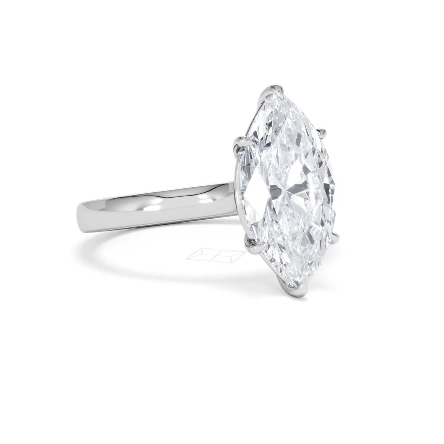 Amora Marquise 3.00ct Lab Diamond Engagement Ring G/VS Set in 18K White Gold - Image 14