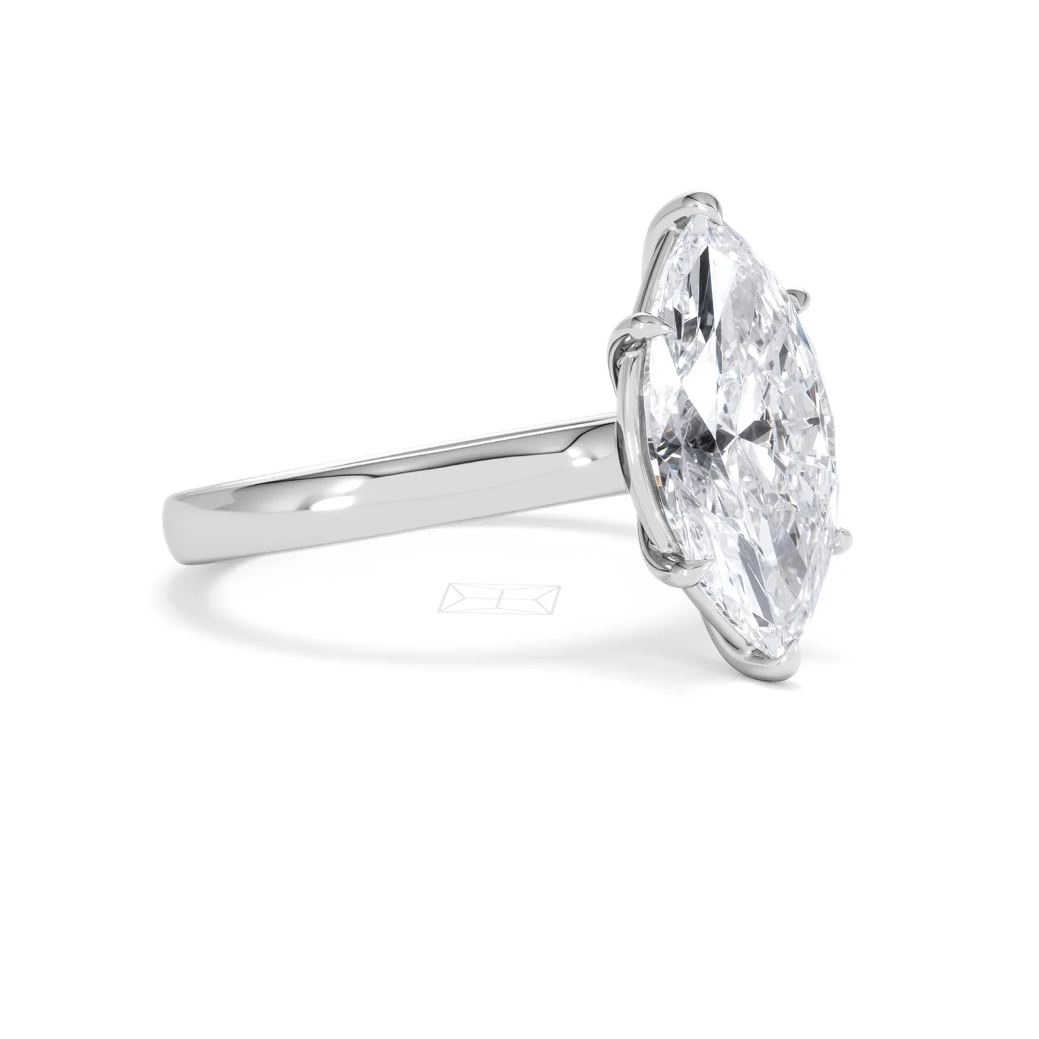 Amora Marquise 3.00ct Lab Diamond Engagement Ring G/VS Set in 18K White Gold - Image 17