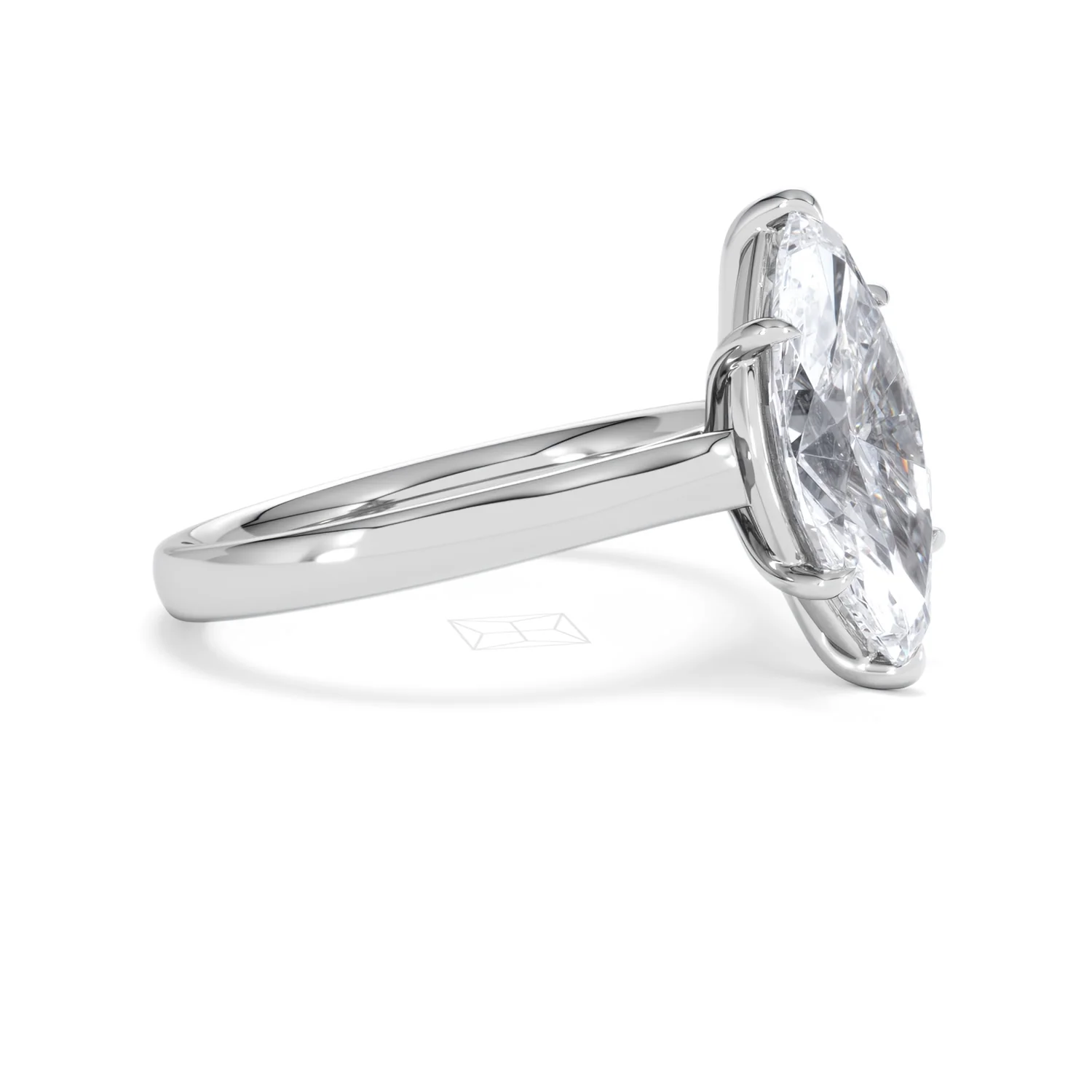 Amora Marquise 3.00ct Lab Diamond Engagement Ring G/VS Set in 18K White Gold - Image 21