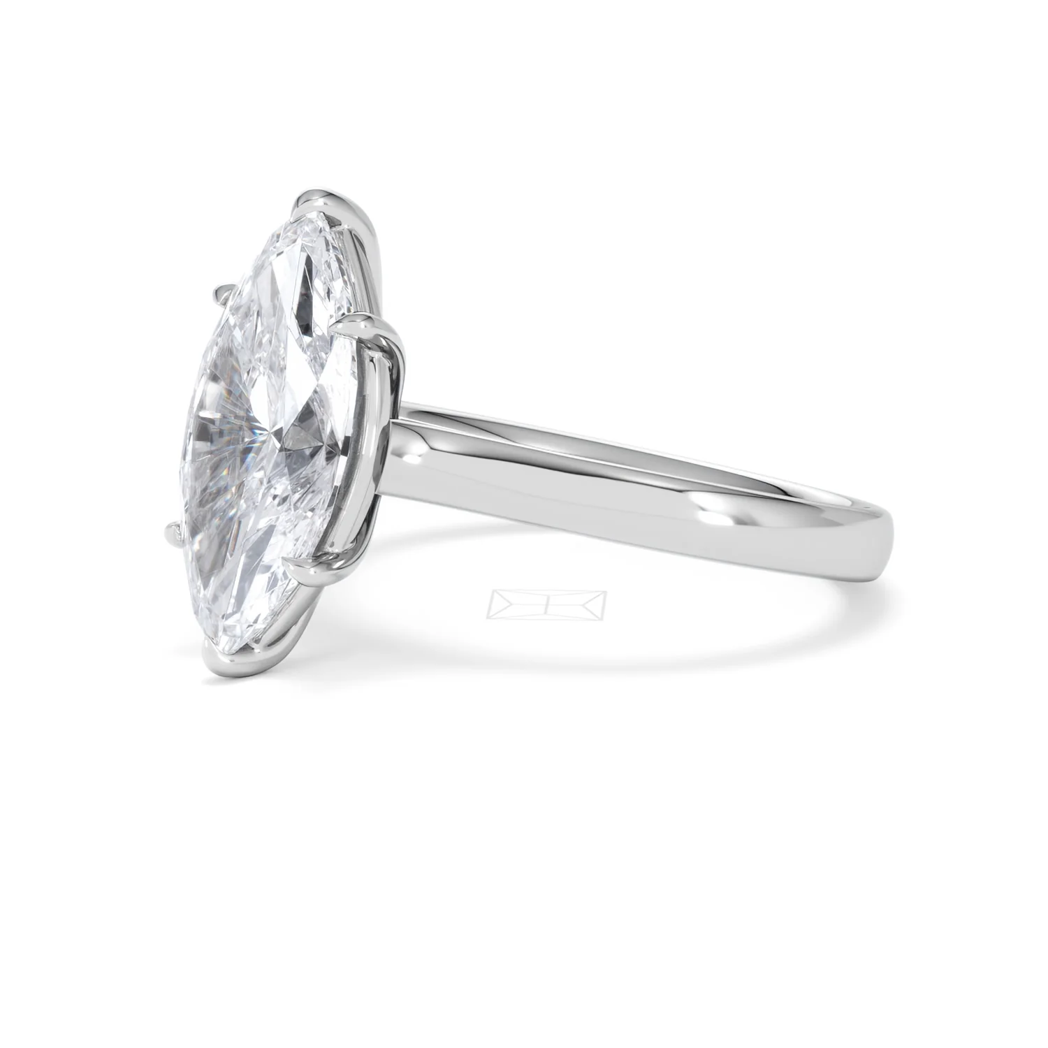 Amora Marquise 3.00ct Lab Diamond Engagement Ring G/VS Set in 18K White Gold - Image 77
