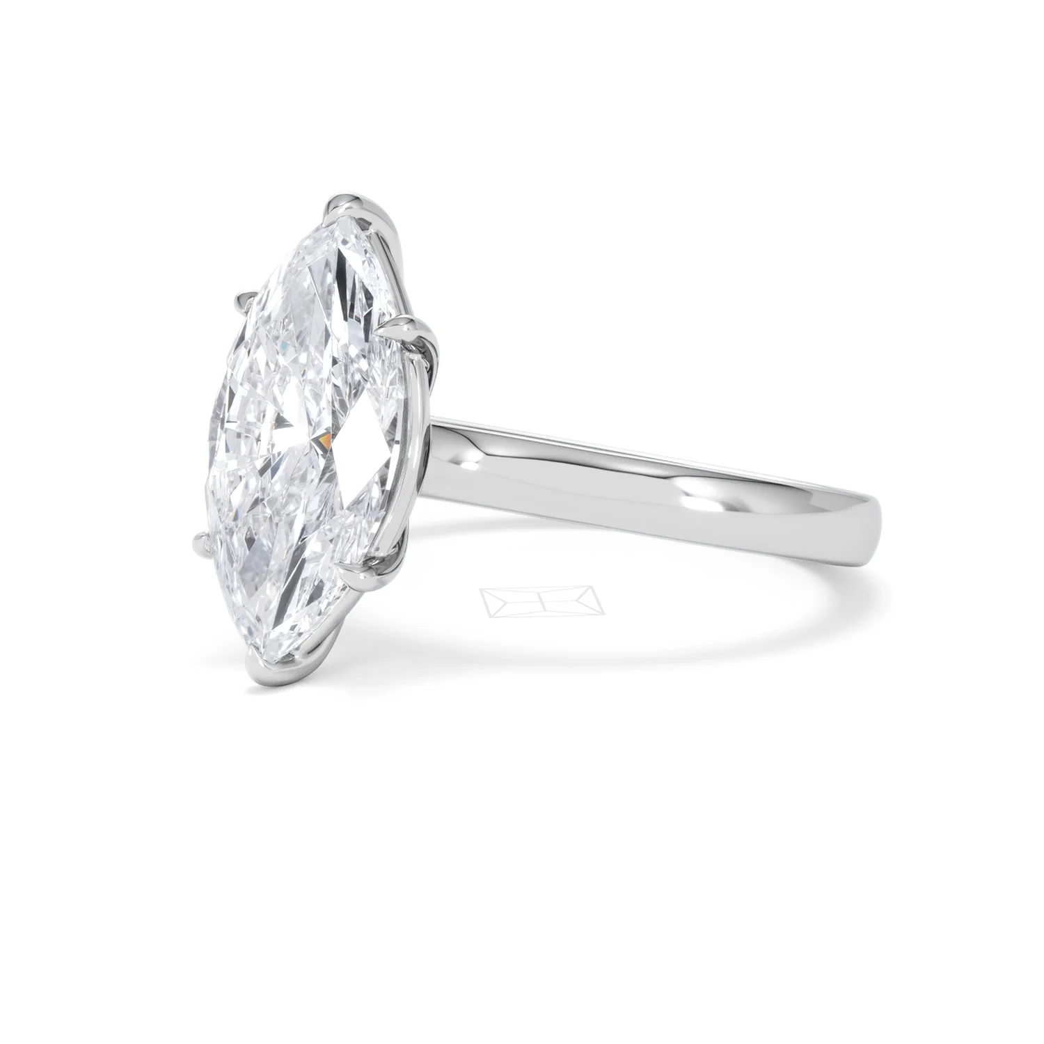 Amora Marquise 3.00ct Lab Diamond Engagement Ring G/VS Set in 18K White Gold - Image 79