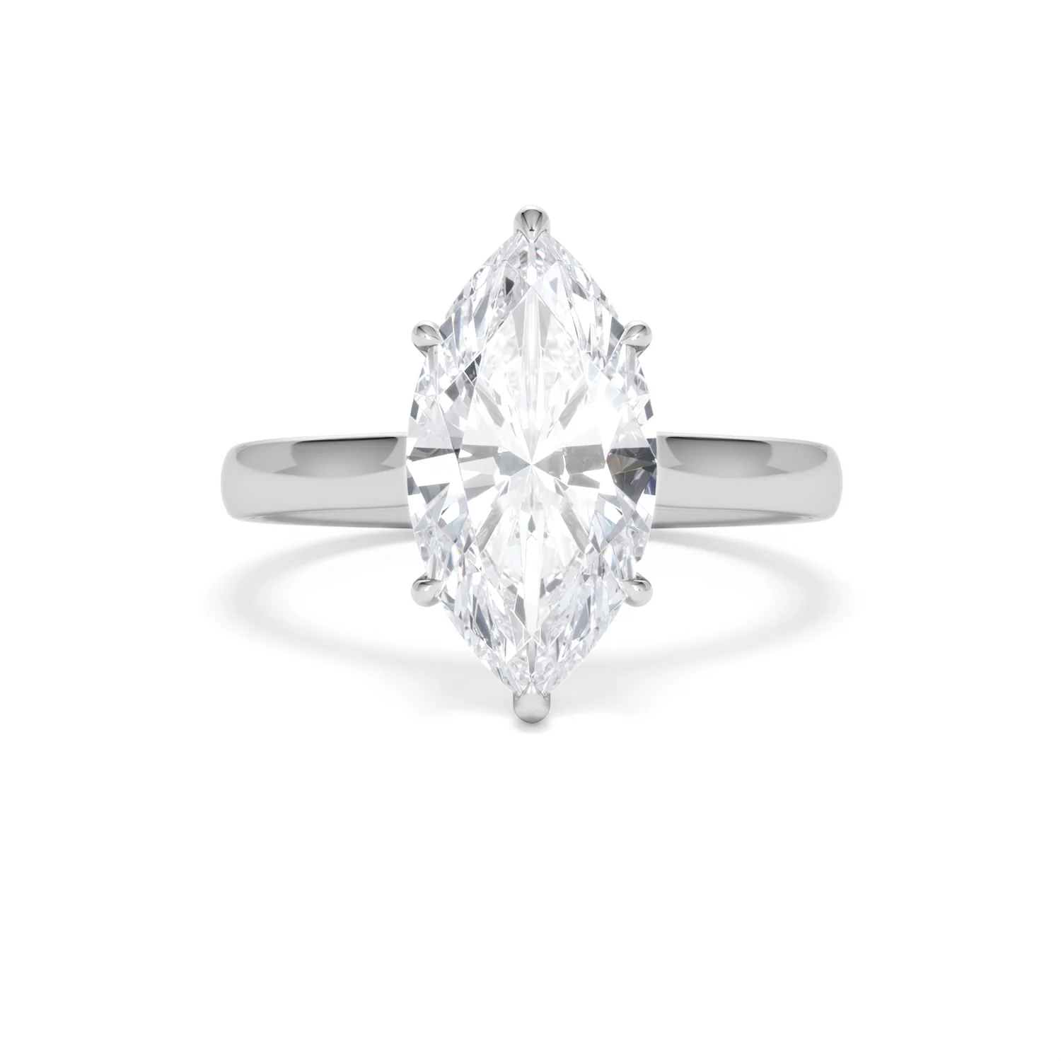 Amora Marquise 3.00ct Lab Diamond Engagement Ring G/VS Set in 18K White Gold - Image 8
