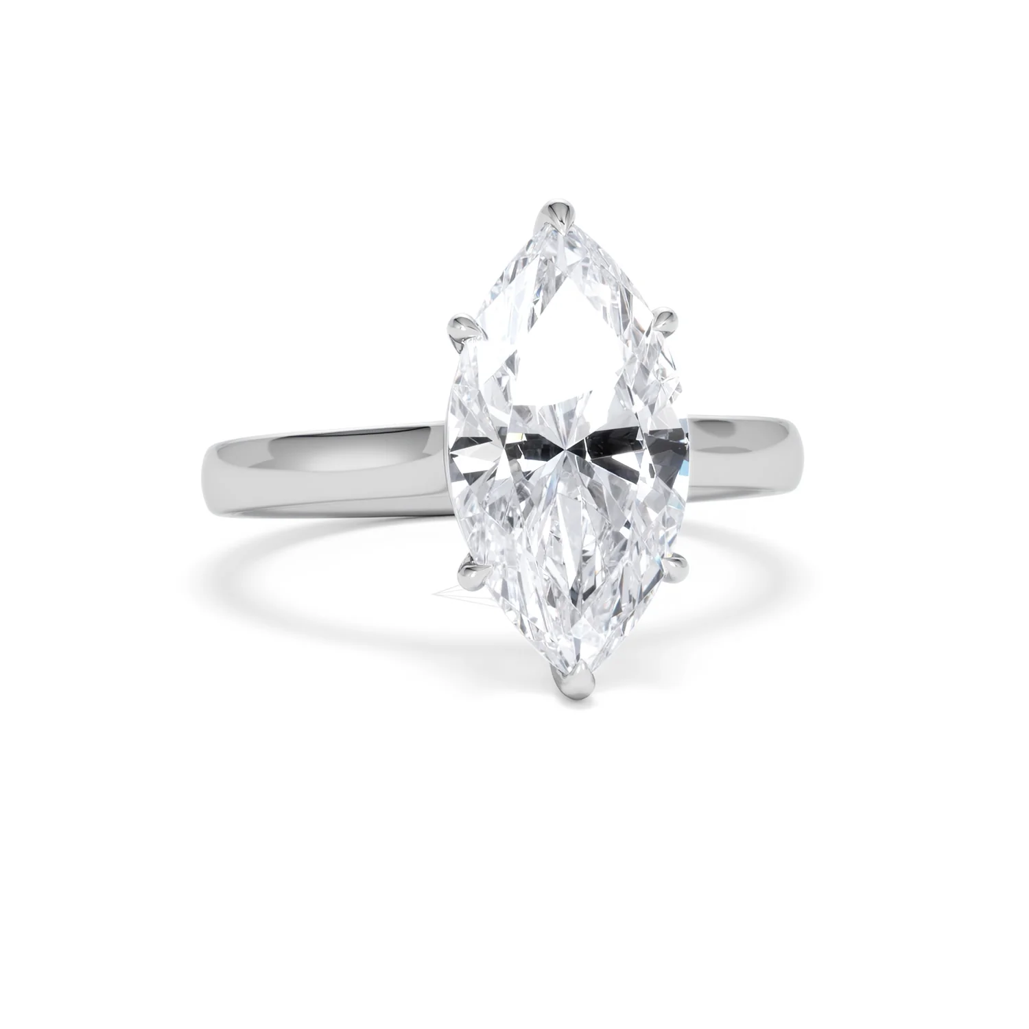 Amora Marquise 3.00ct Lab Diamond Engagement Ring G/VS Set in Platinum - Image 10