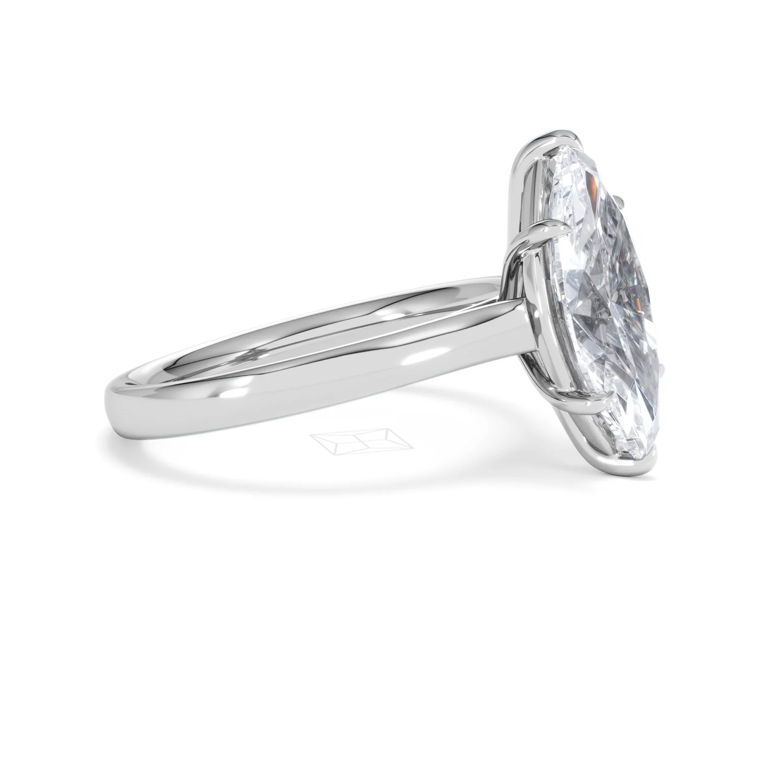 Amora Marquise 3.00ct Lab Diamond Engagement Ring G/VS Set in Platinum - Image 22