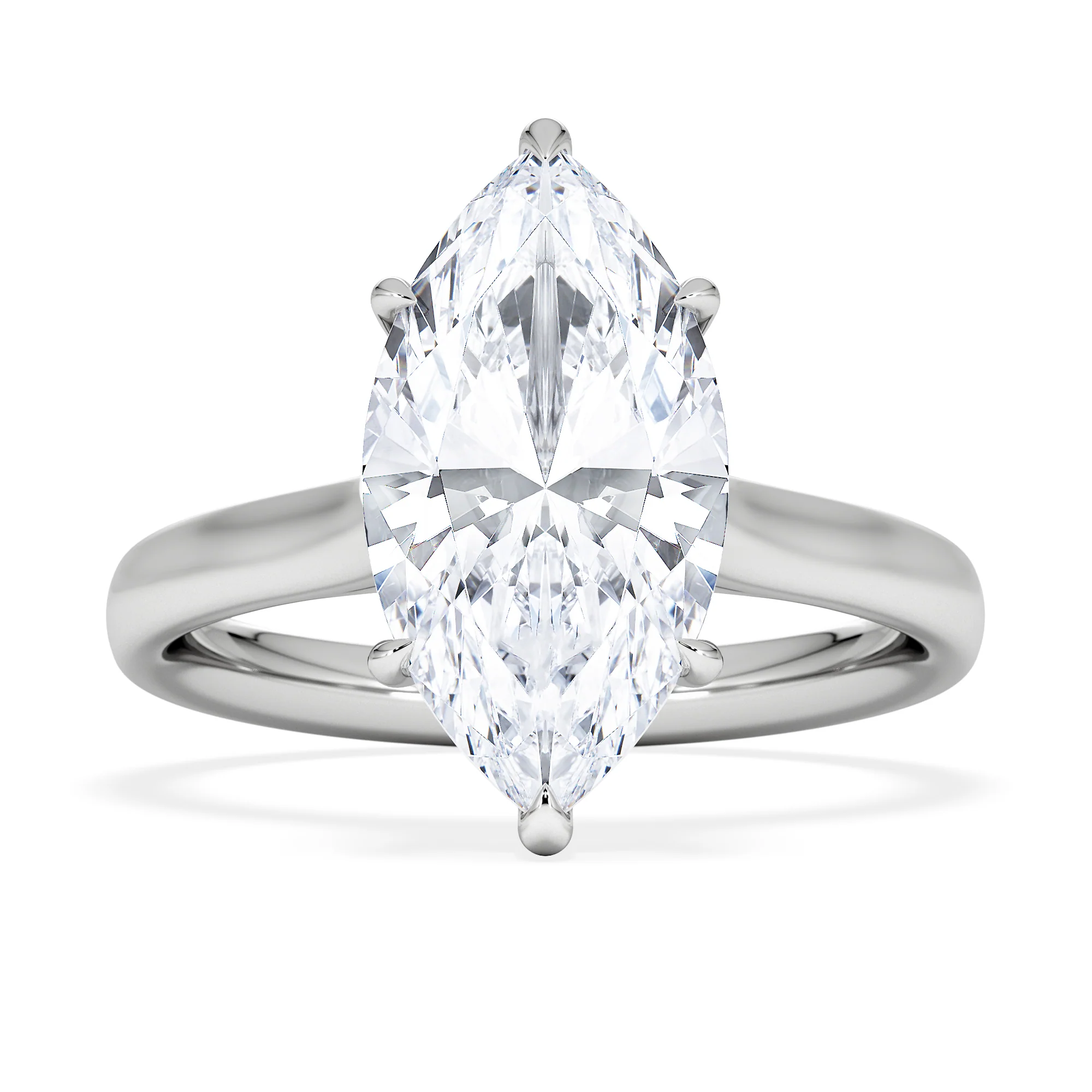 Amora Marquise 3.00ct Lab Diamond Engagement Ring G/VS Set in Platinum - Image 6