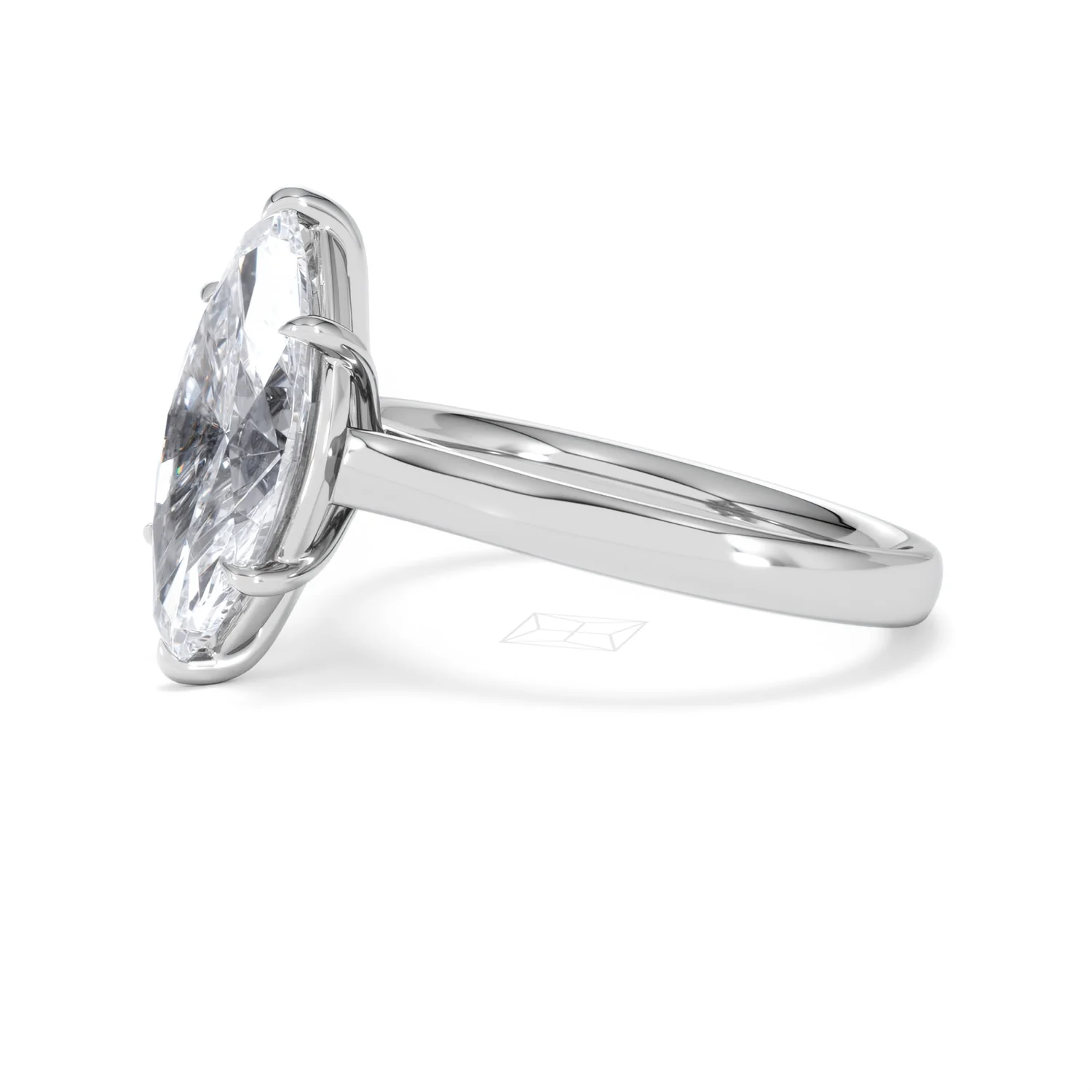 Amora Marquise 3.00ct Lab Diamond Engagement Ring G/VS Set in Platinum - Image 74