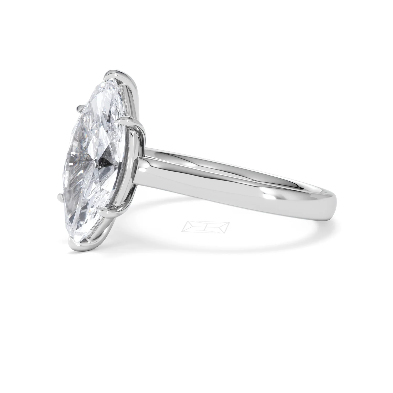 Amora Marquise 3.00ct Lab Diamond Engagement Ring G/VS Set in Platinum - Image 76