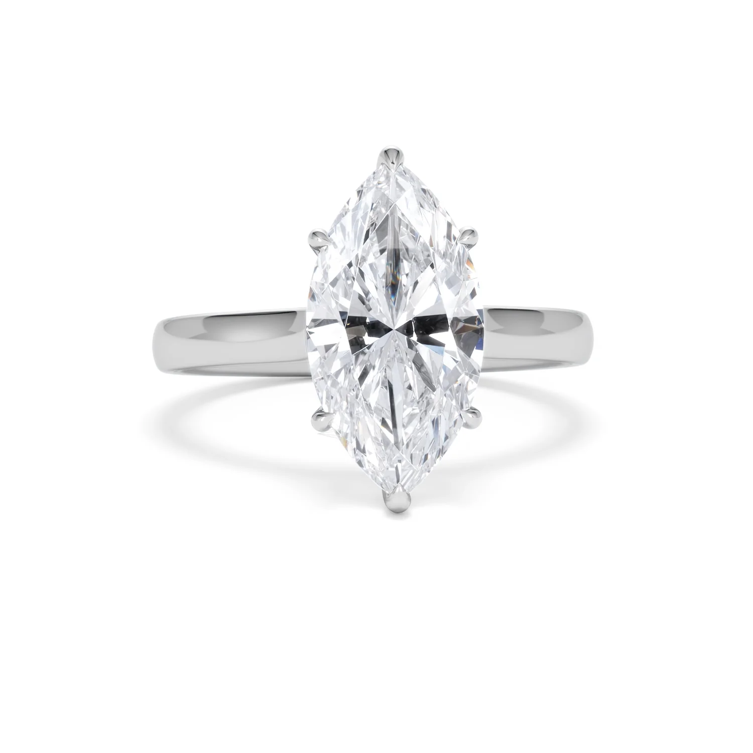 Amora Marquise 3.00ct Lab Diamond Engagement Ring G/VS Set in Platinum - Image 9