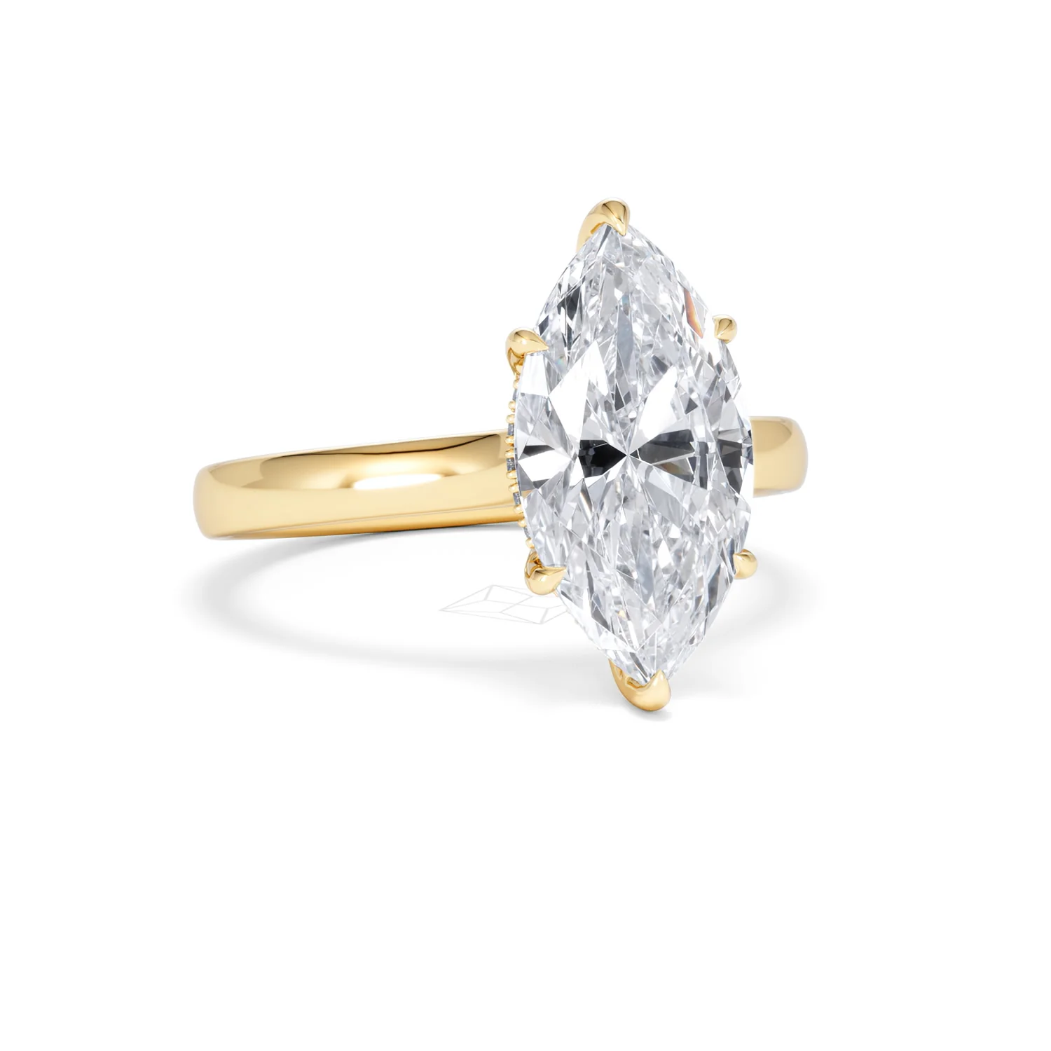 Amora Marquise 3.11ct Hidden Halo Lab Diamond Engagement Ring G/VS Set in 18K Gold - Image 15