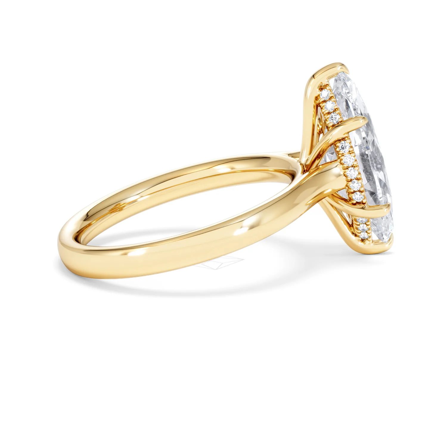 Amora Marquise 3.11ct Hidden Halo Lab Diamond Engagement Ring G/VS Set in 18K Gold - Image 33