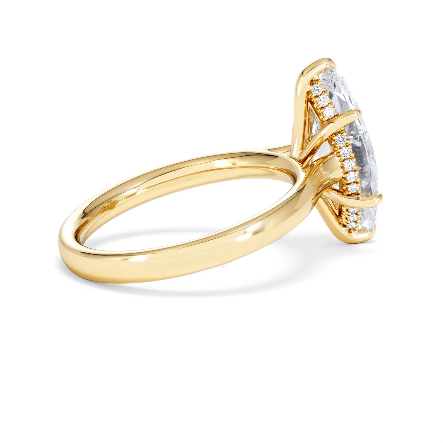 Amora Marquise 3.11ct Hidden Halo Lab Diamond Engagement Ring G/VS Set in 18K Gold - Image 36