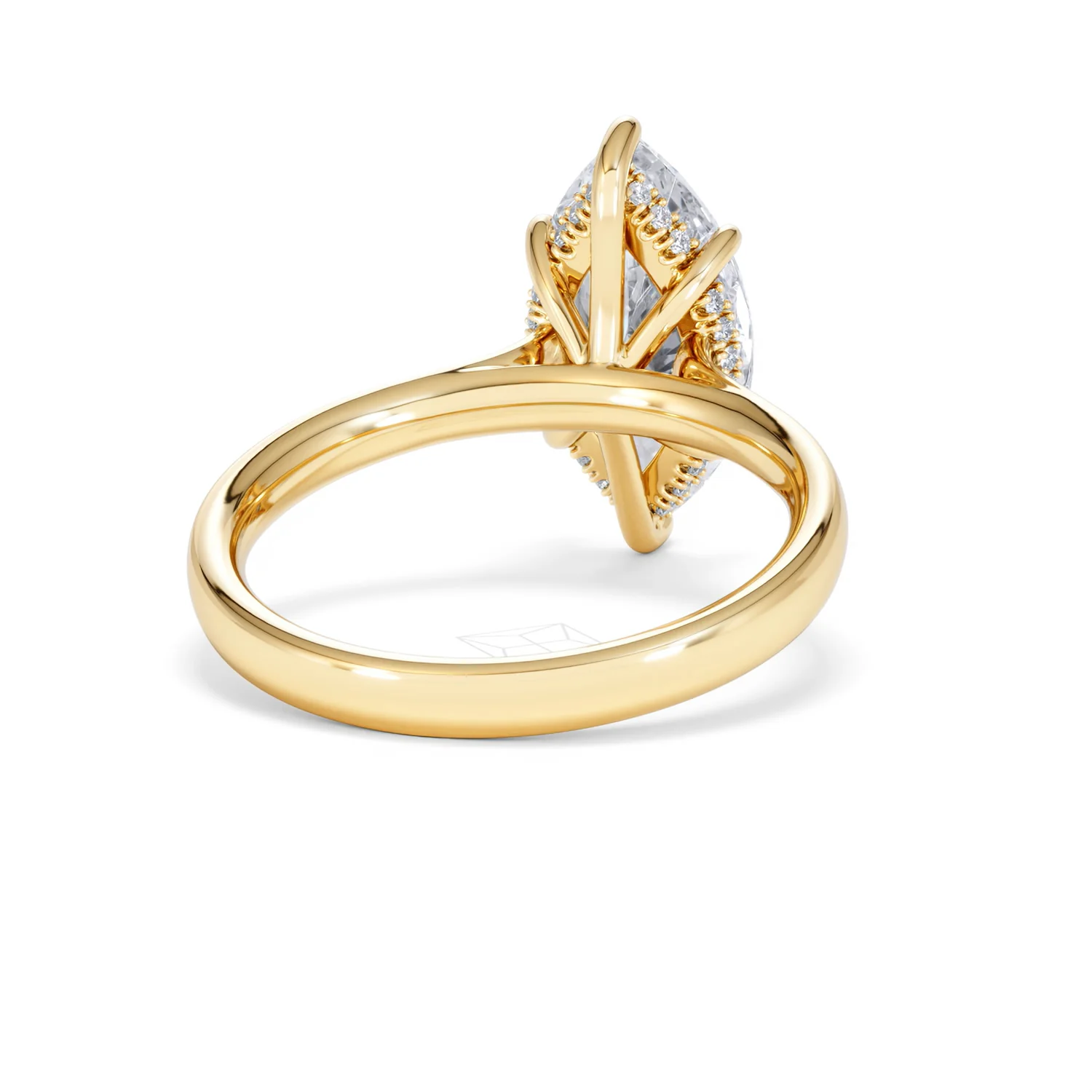 Amora Marquise 3.11ct Hidden Halo Lab Diamond Engagement Ring G/VS Set in 18K Gold - Image 47