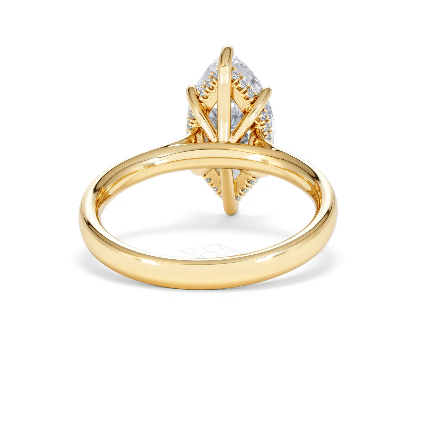 Amora Marquise 3.11ct Hidden Halo Lab Diamond Engagement Ring G/VS Set in 18K Gold - Image 49