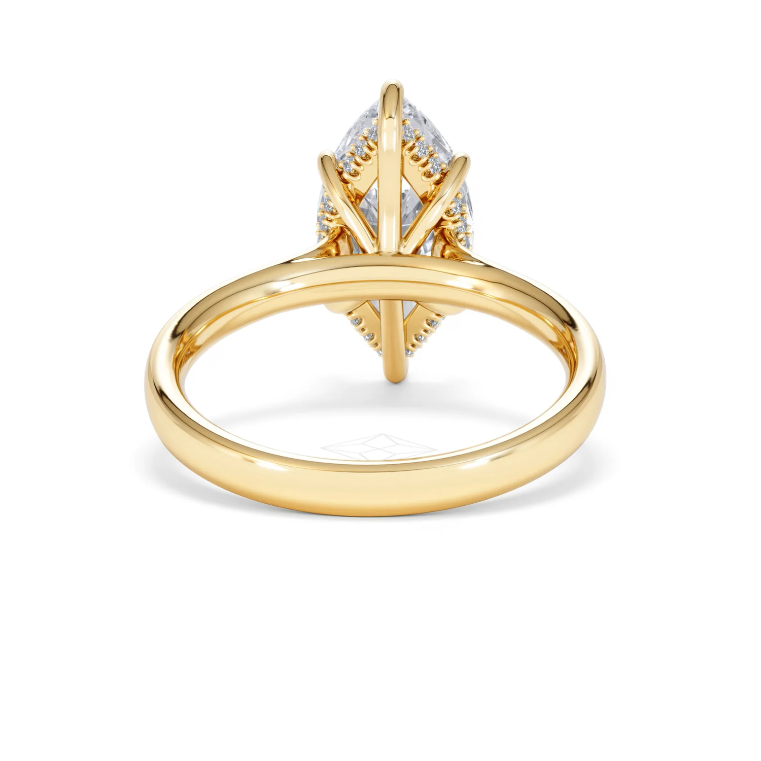 Amora Marquise 3.11ct Hidden Halo Lab Diamond Engagement Ring G/VS Set in 18K Gold - Image 50
