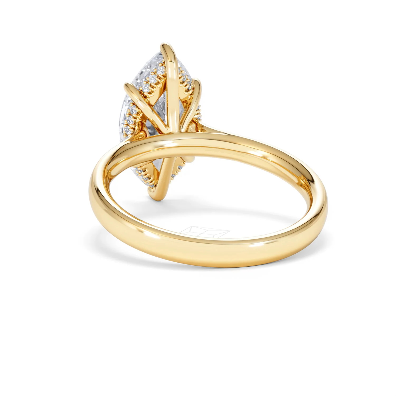Amora Marquise 3.11ct Hidden Halo Lab Diamond Engagement Ring G/VS Set in 18K Gold - Image 55