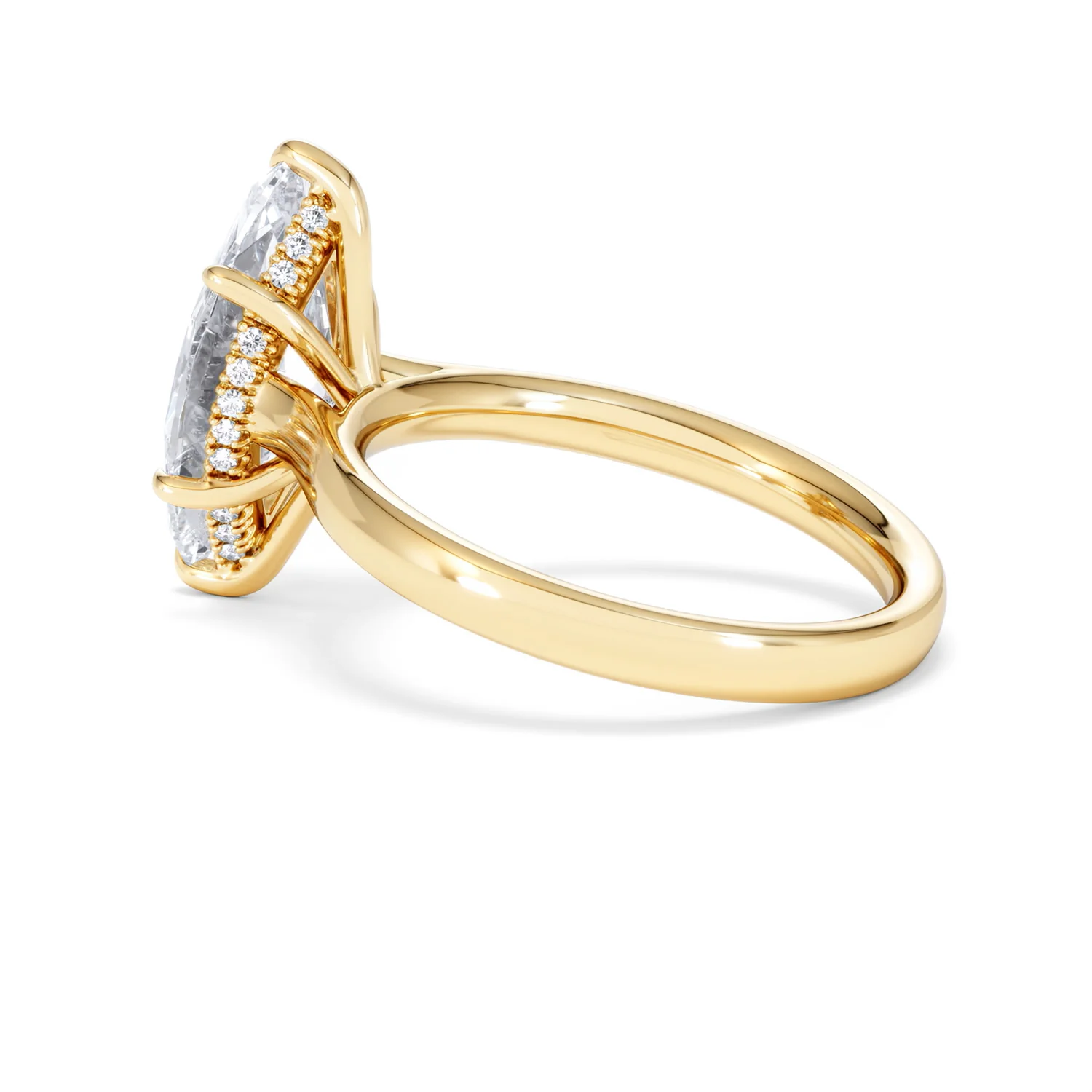 Amora Marquise 3.11ct Hidden Halo Lab Diamond Engagement Ring G/VS Set in 18K Gold - Image 65