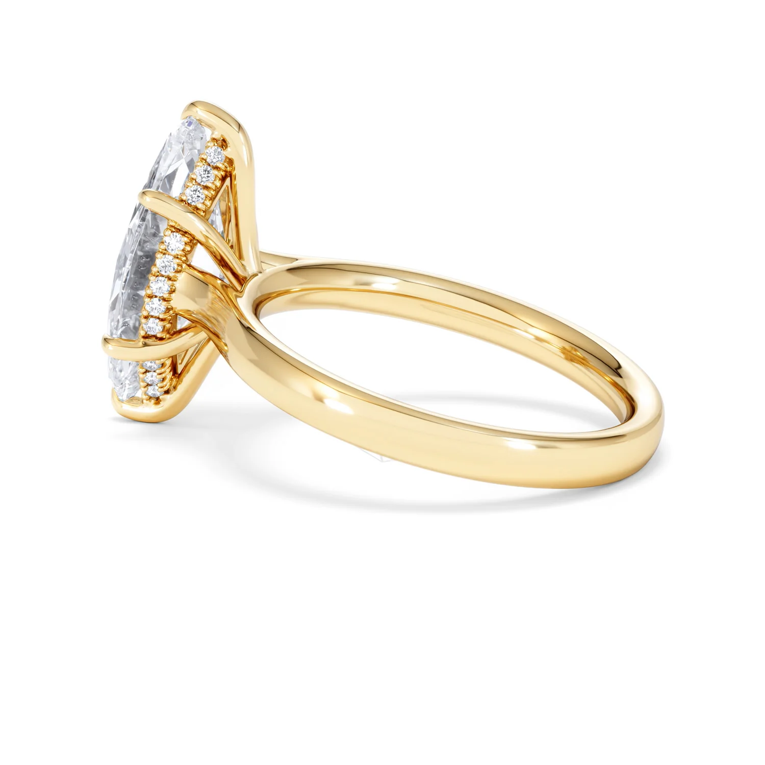 Amora Marquise 3.11ct Hidden Halo Lab Diamond Engagement Ring G/VS Set in 18K Gold - Image 66