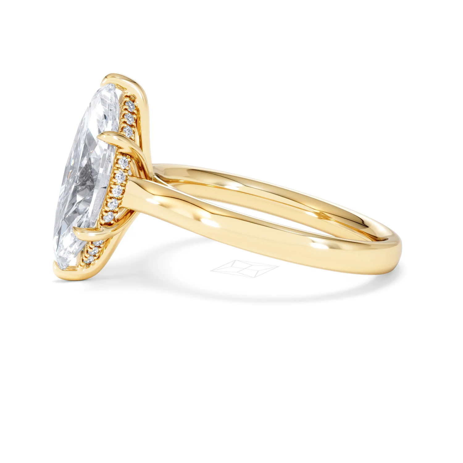 Amora Marquise 3.11ct Hidden Halo Lab Diamond Engagement Ring G/VS Set in 18K Gold - Image 74