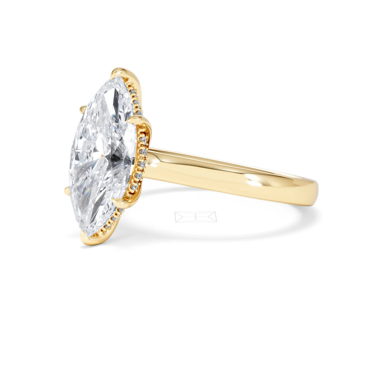 Amora Marquise 3.11ct Hidden Halo Lab Diamond Engagement Ring G/VS Set in 18K Gold - Image 81
