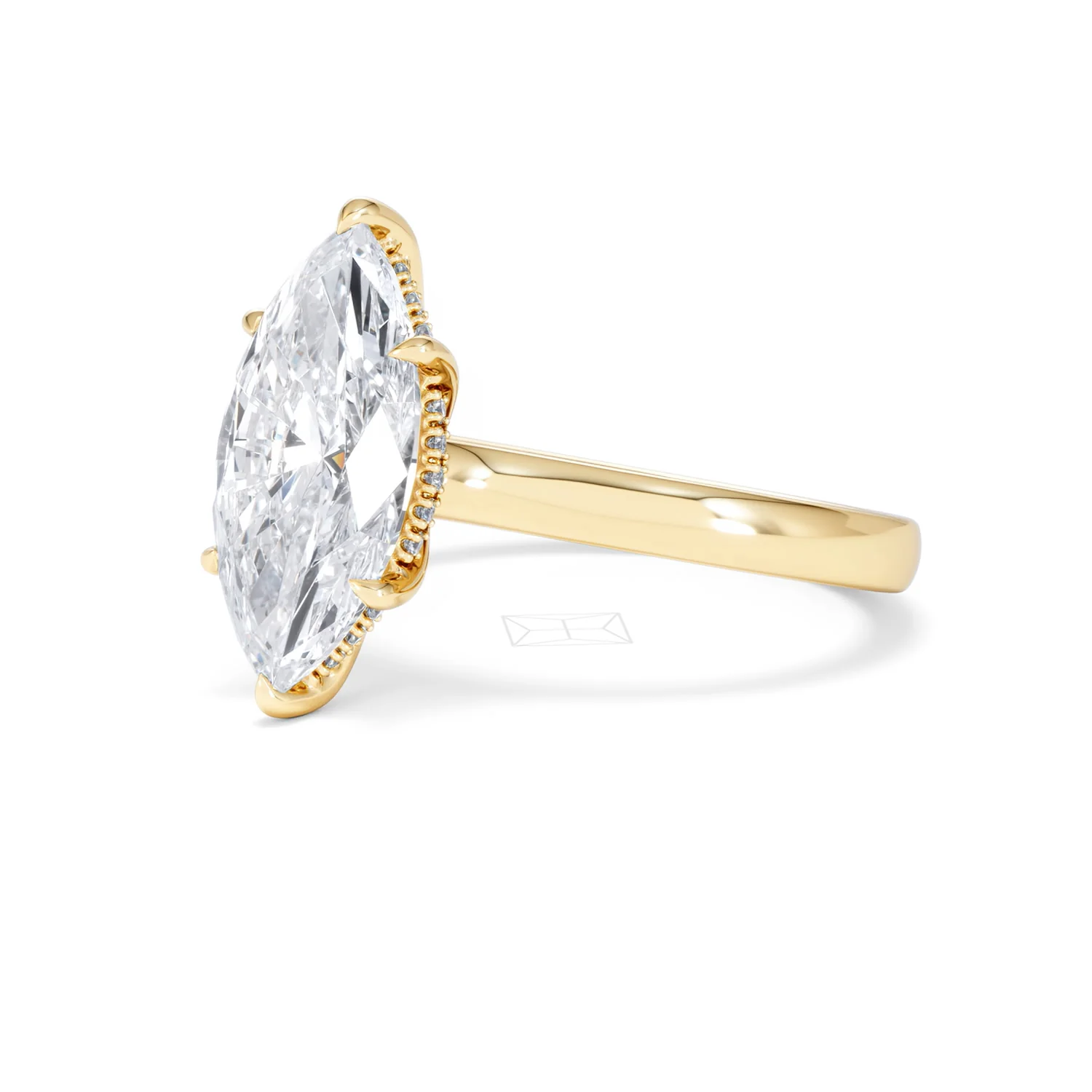 Amora Marquise 3.11ct Hidden Halo Lab Diamond Engagement Ring G/VS Set in 18K Gold - Image 82