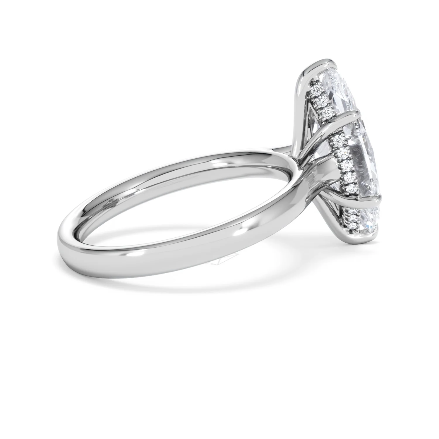 Amora Marquise 3.11ct Hidden Halo Lab Diamond Engagement Ring G/VS Set in 18K White Gold - Image 32