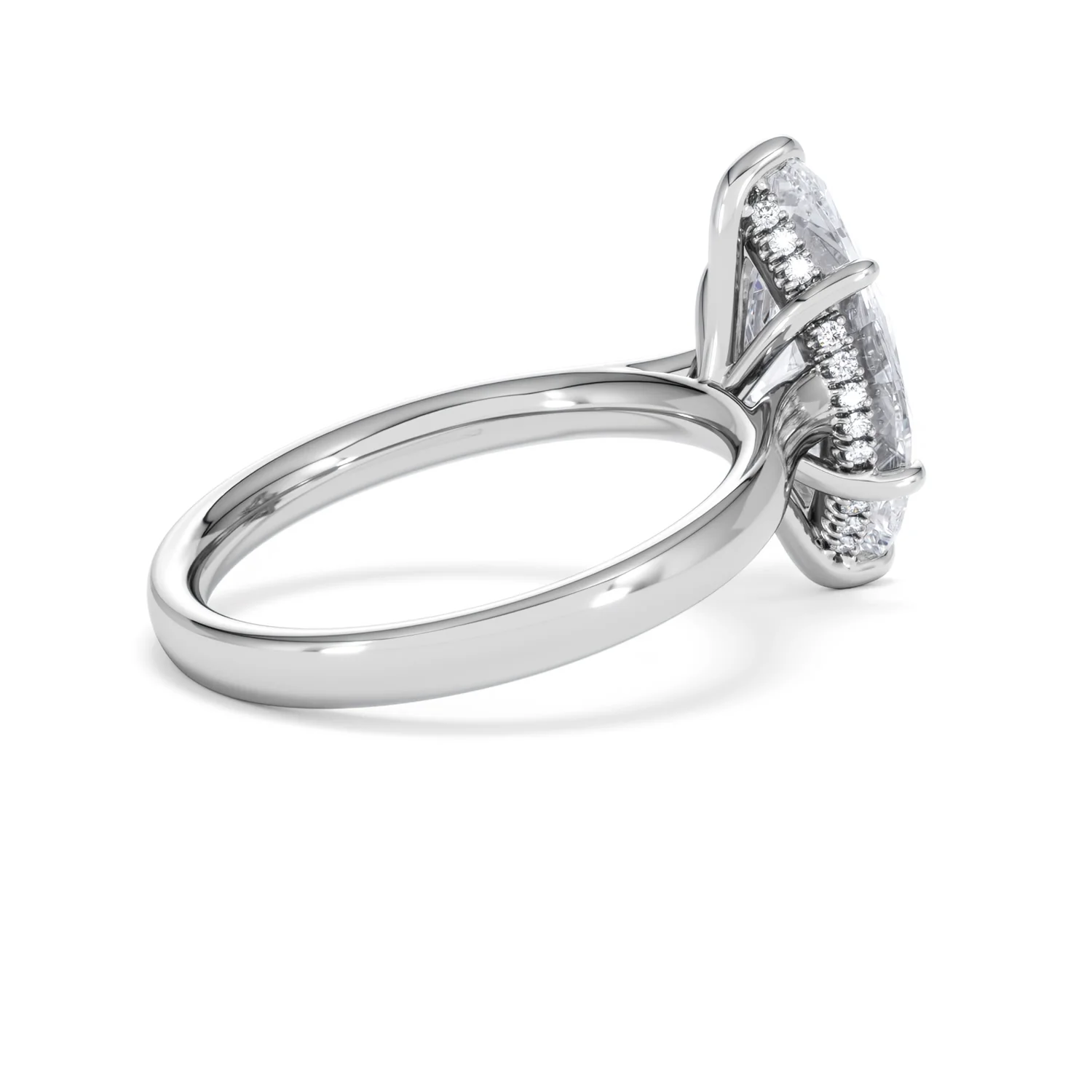 Amora Marquise 3.11ct Hidden Halo Lab Diamond Engagement Ring G/VS Set in 18K White Gold - Image 35