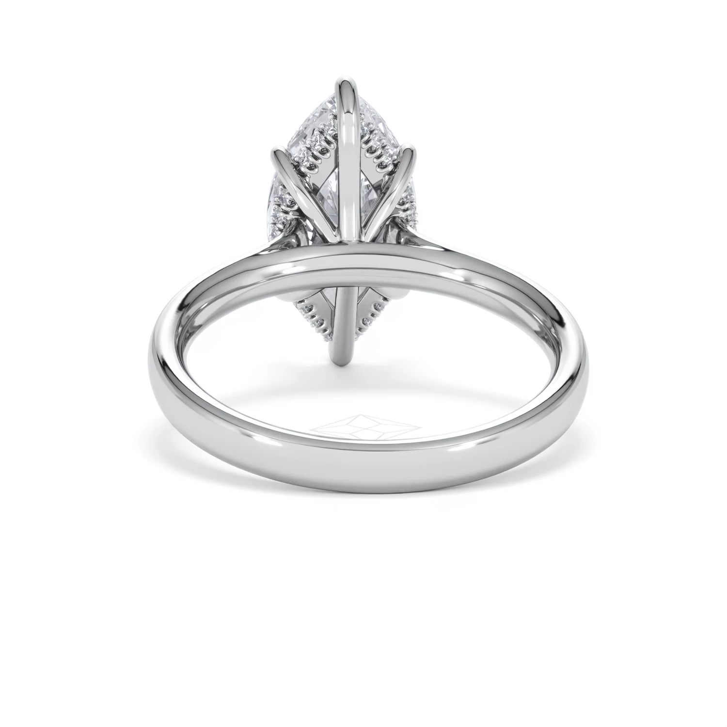 Amora Marquise 3.11ct Hidden Halo Lab Diamond Engagement Ring G/VS Set in 18K White Gold - Image 49