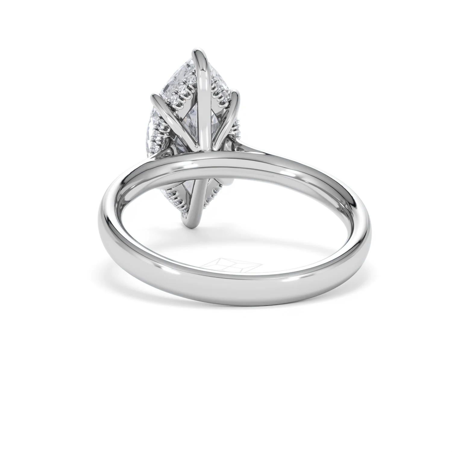 Amora Marquise 3.11ct Hidden Halo Lab Diamond Engagement Ring G/VS Set in 18K White Gold - Image 51
